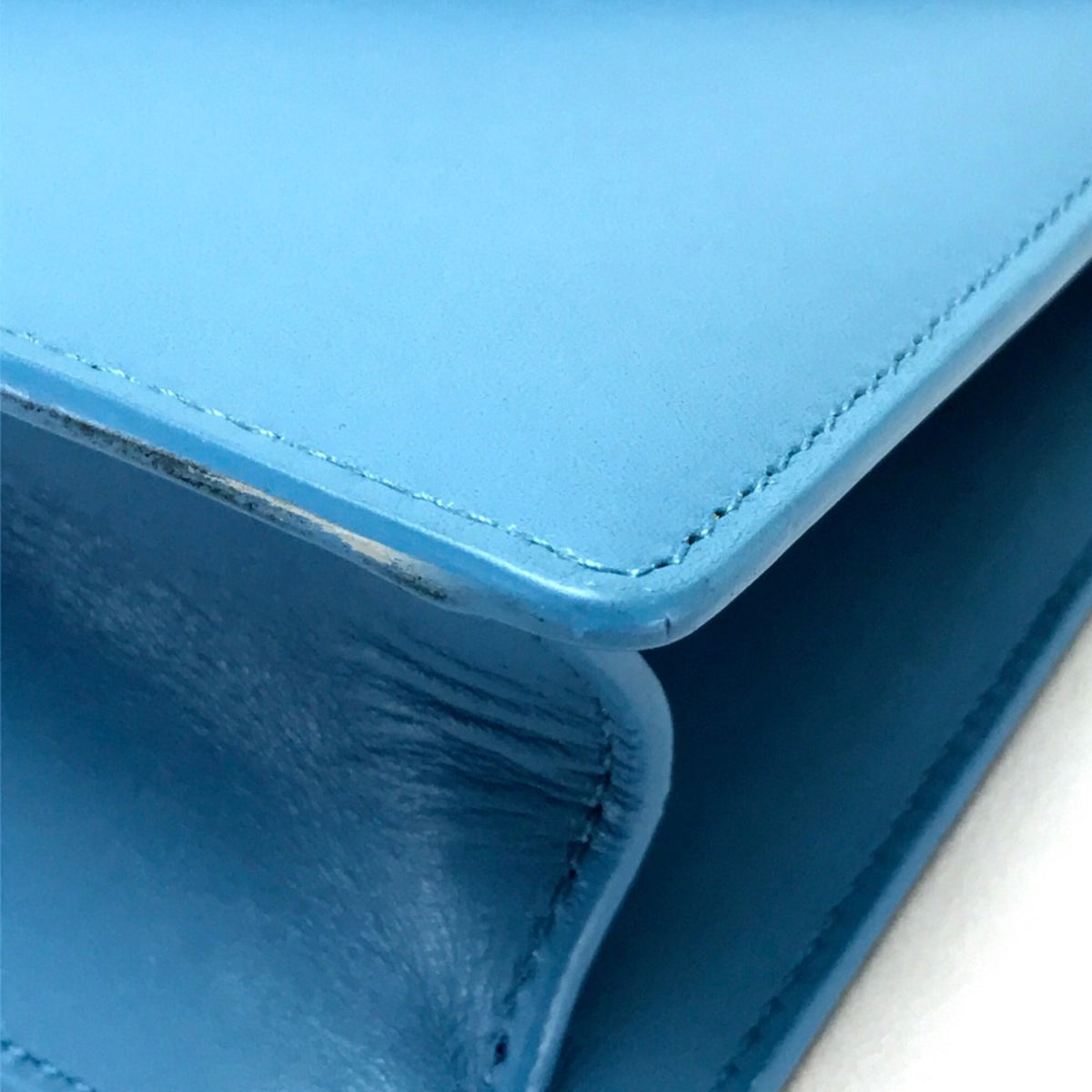 Saint Laurent Blue Leather Shoulder Bag (Pre-Owned)