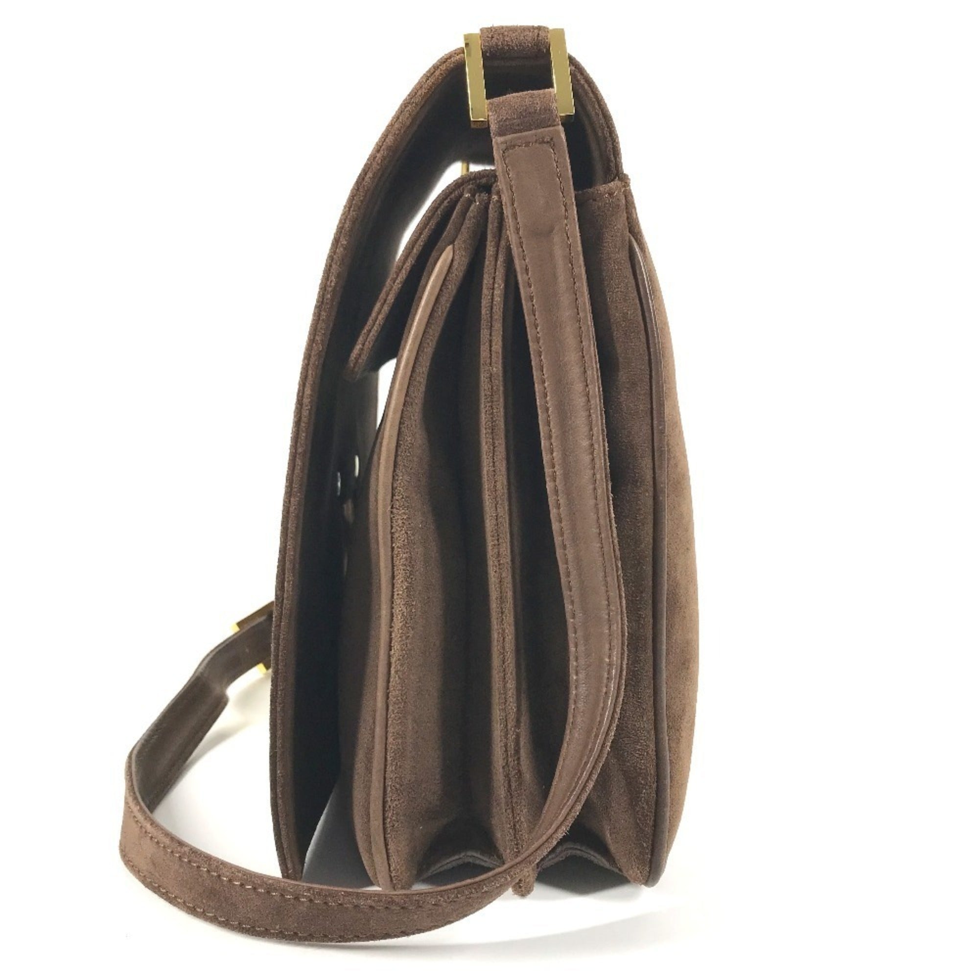 Fendi Brown Suede Shoulder Bag (Pre-Owned)