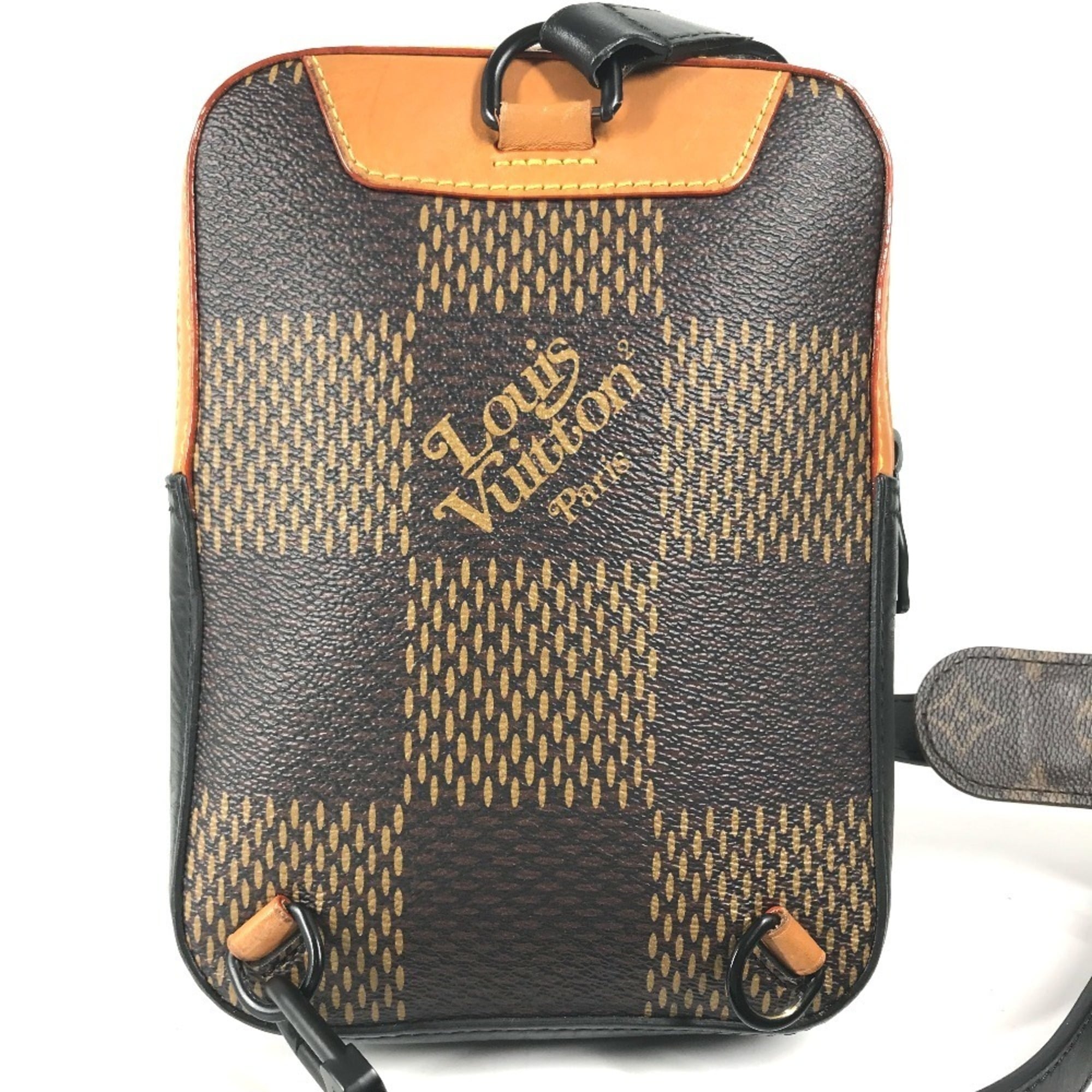 Louis Vuitton Brown Damier Canvas Galle Monogram Monogram Damier Canvas Shoulder Bag Sling Bag (Pre-Owned)