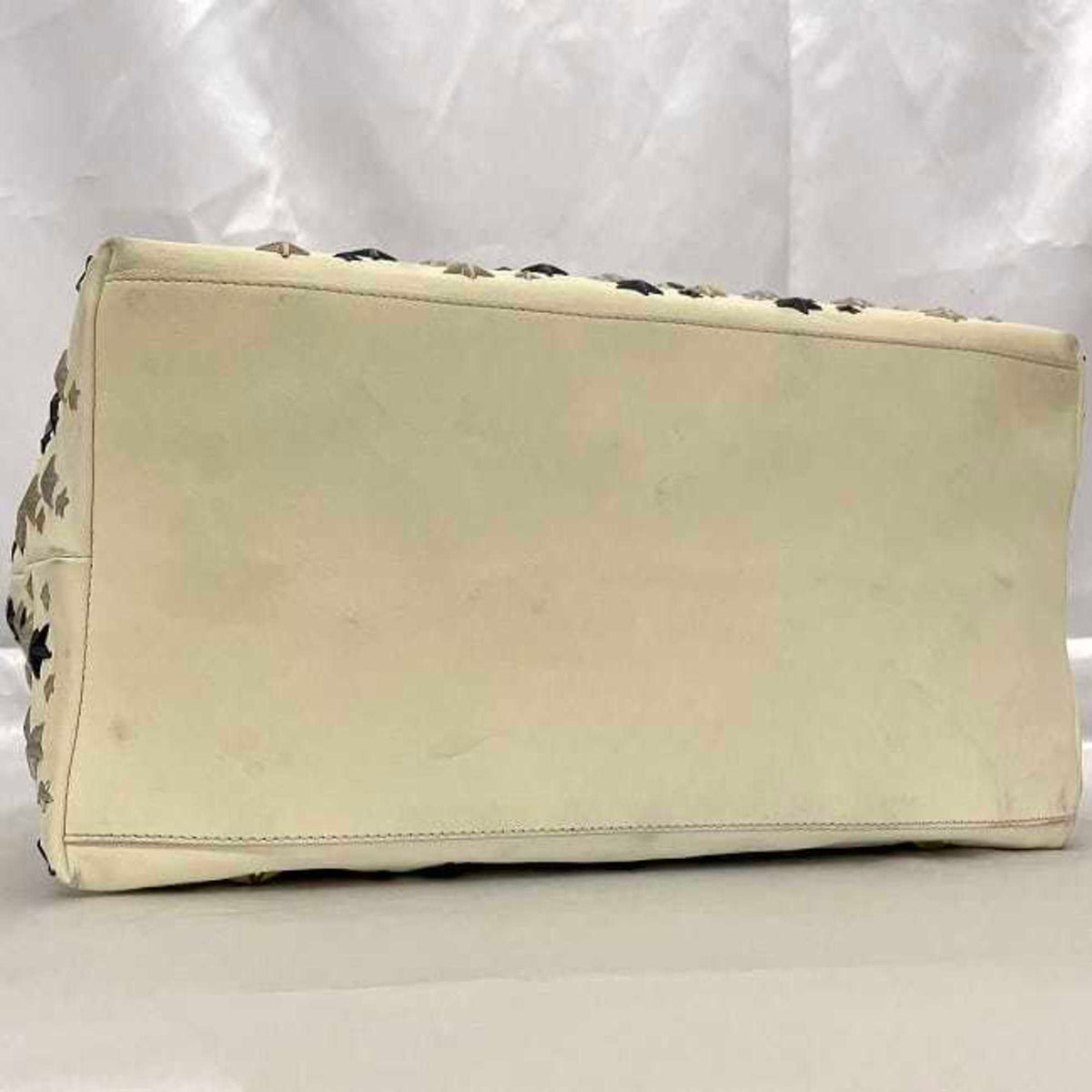 Jimmy Choo Cream White Leather Tote Bag (Pre-Owned)