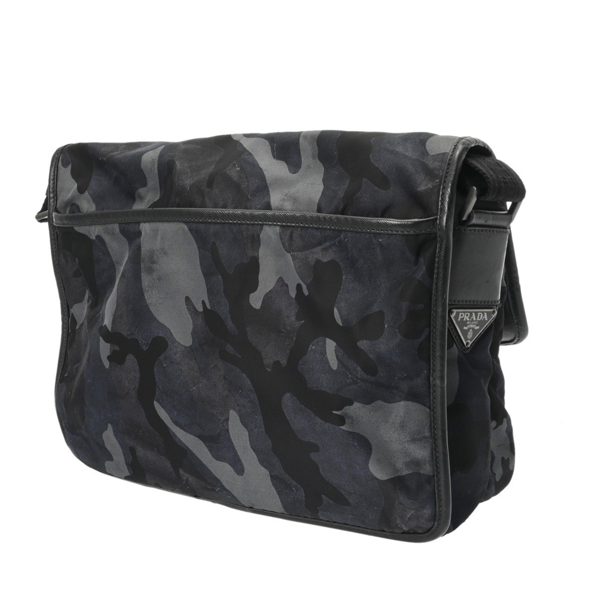 Prada Blue Nylon Shoulder Bag (Pre-Owned)