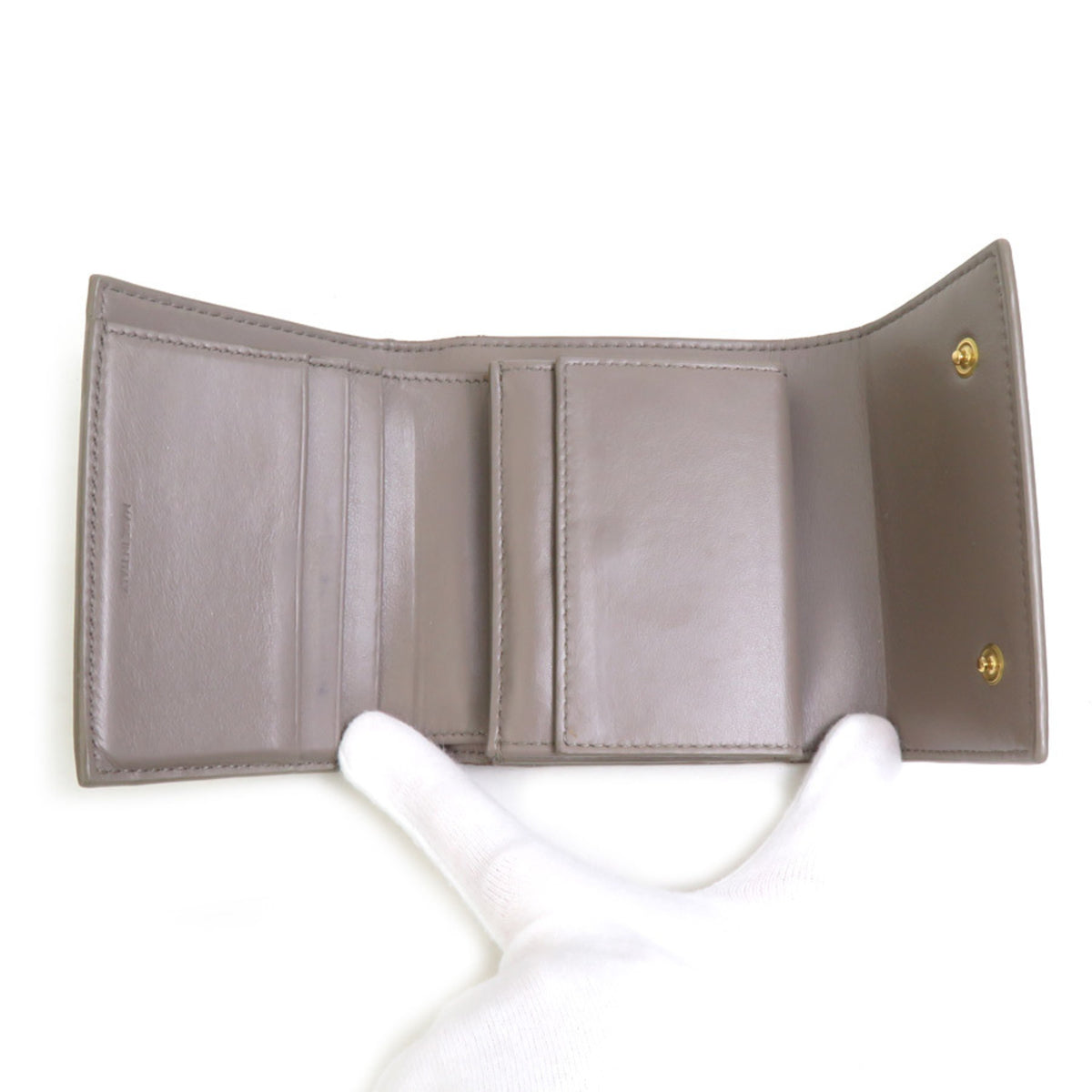 Celine Grayish Leather Wallet (Tri-Fold) (Pre-Owned)