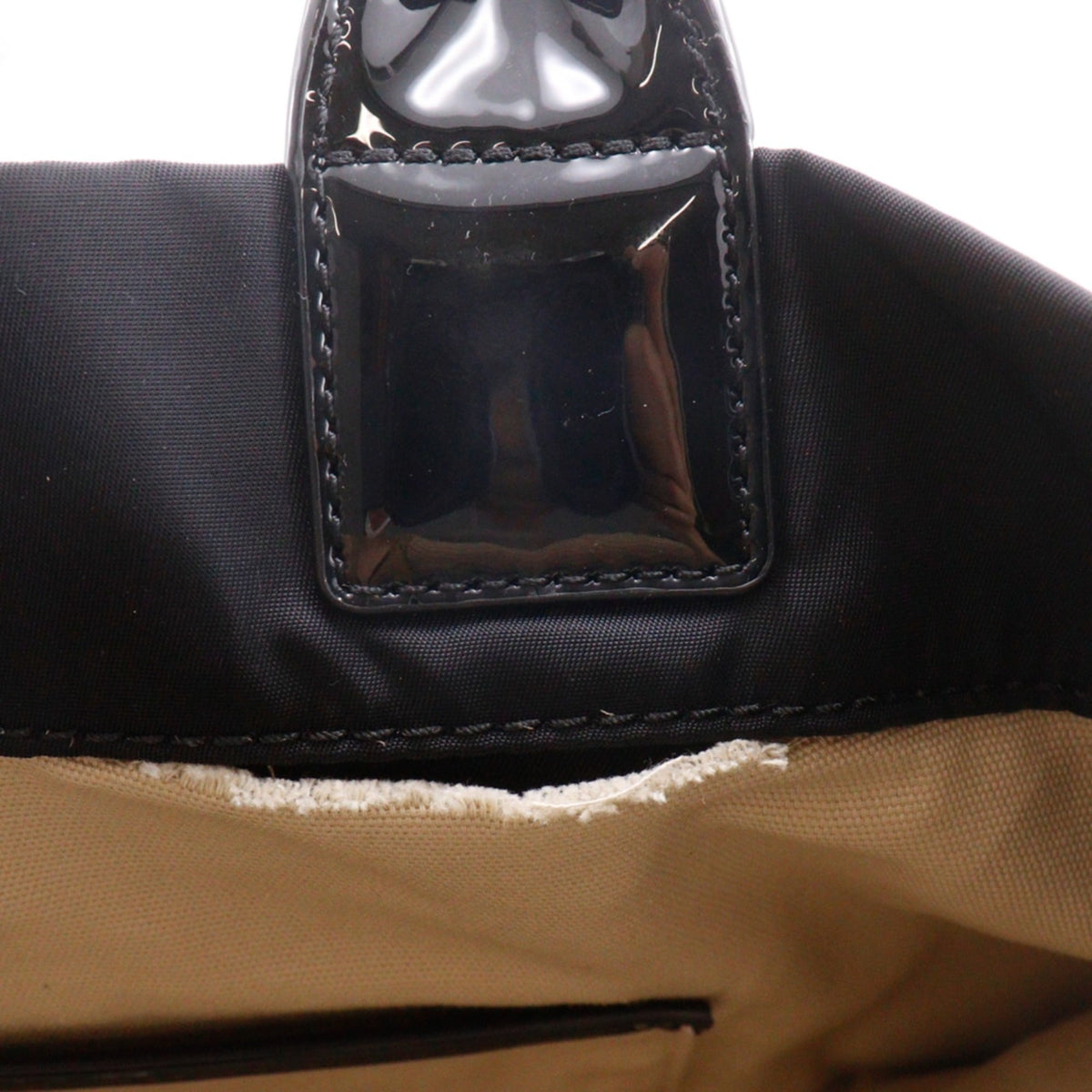 Tory Burch Black Nylon Patent Leather Tote Bag (Pre-Owned)