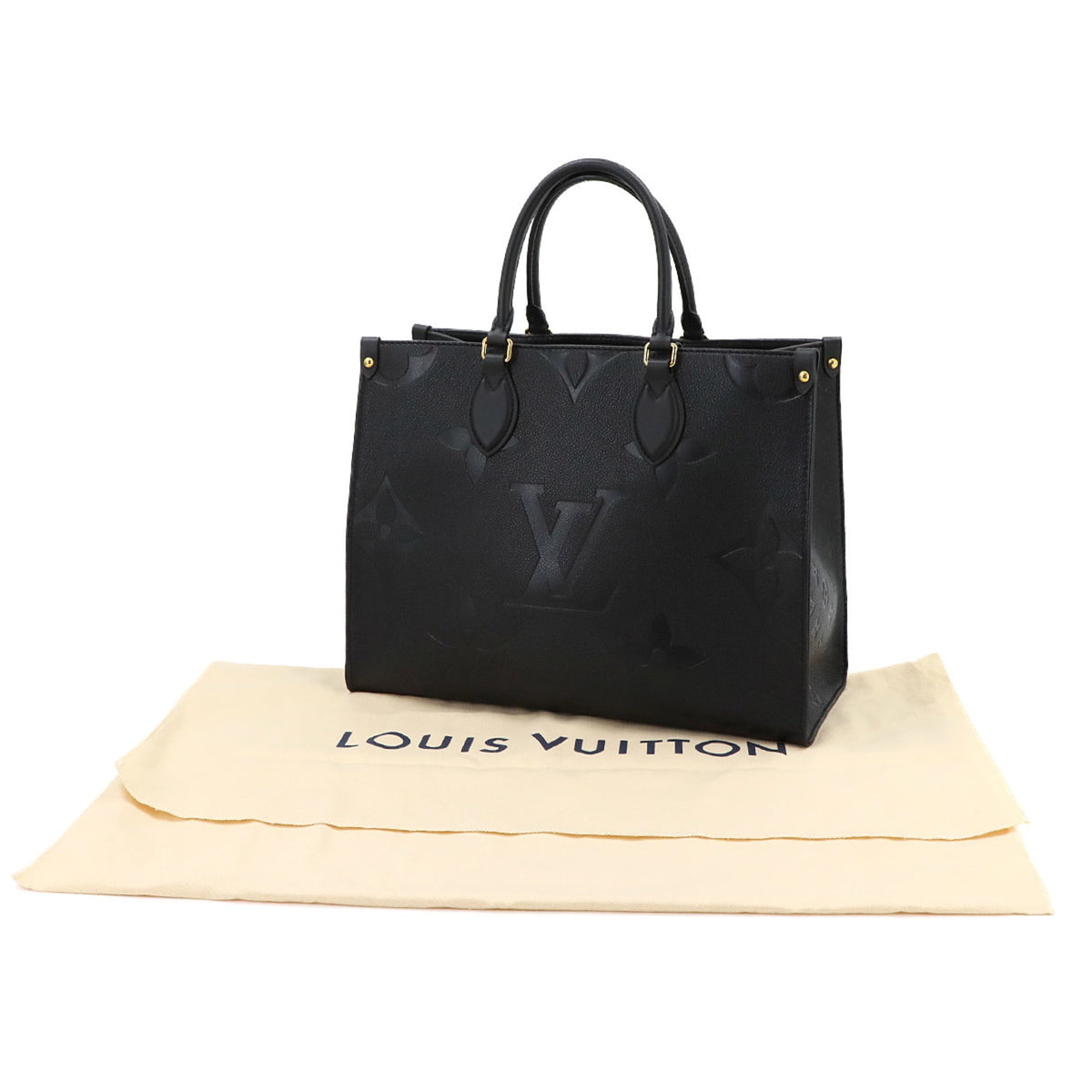 Louis Vuitton Noir Monogram Empreinte Leather Handbag Tote Bag (Pre-Owned)