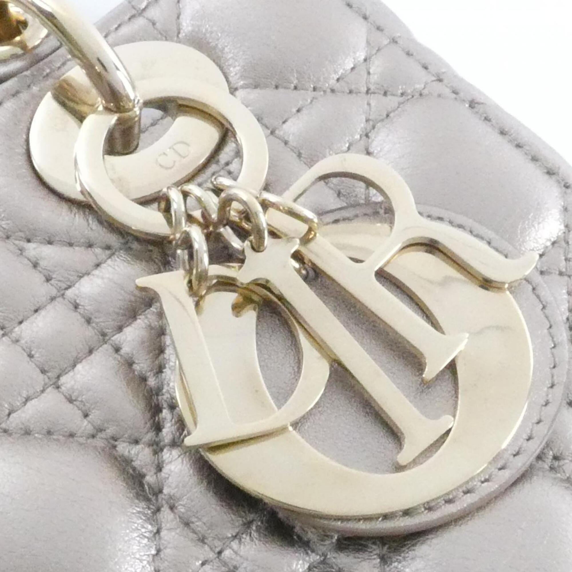 Christian Dior Gold Leather Handbag (Pre-Owned)