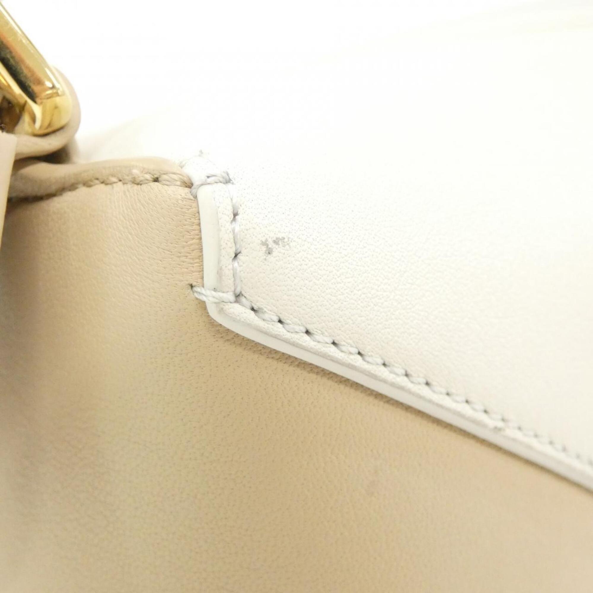 Loewe White Leather Handbag (Pre-Owned)