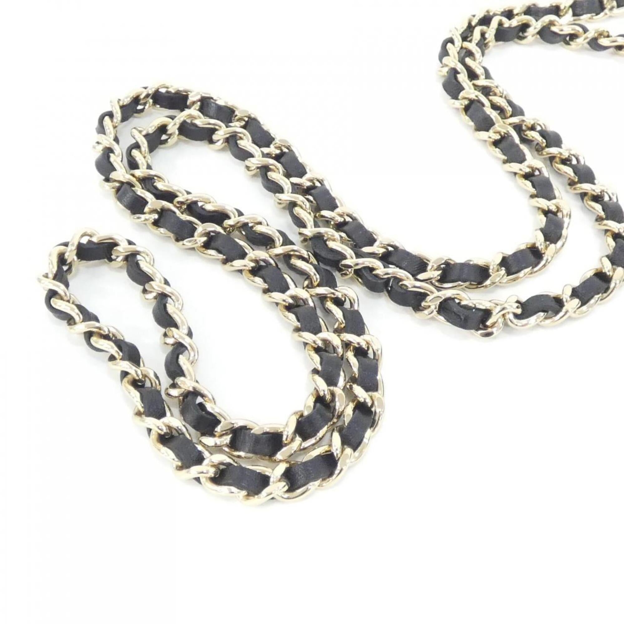 Chanel Black Leather Chain/Shoulder Wallet (Pre-Owned)