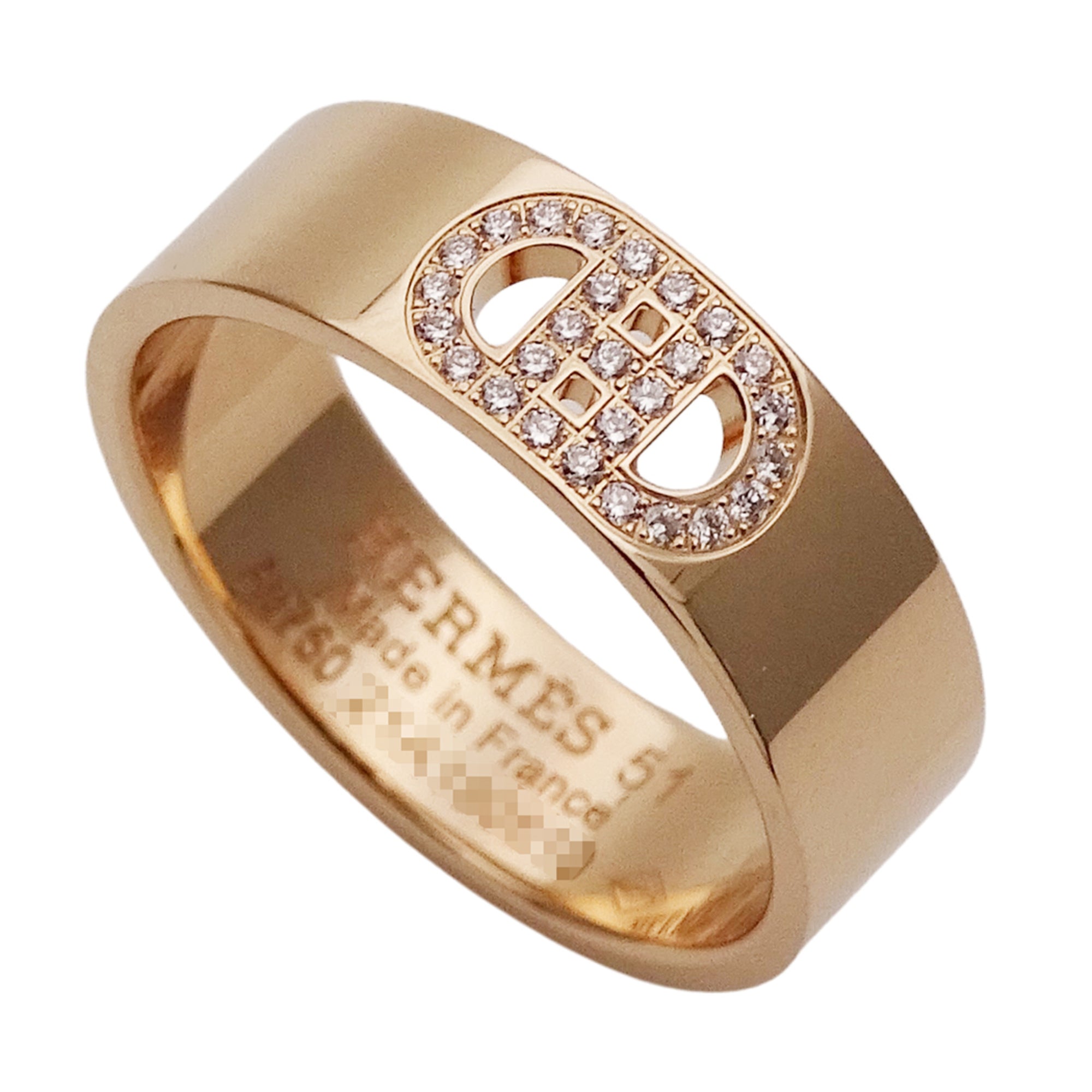 Hermes Pink Gold Pink Gold (18K) Band Ring (Pre-Owned)
