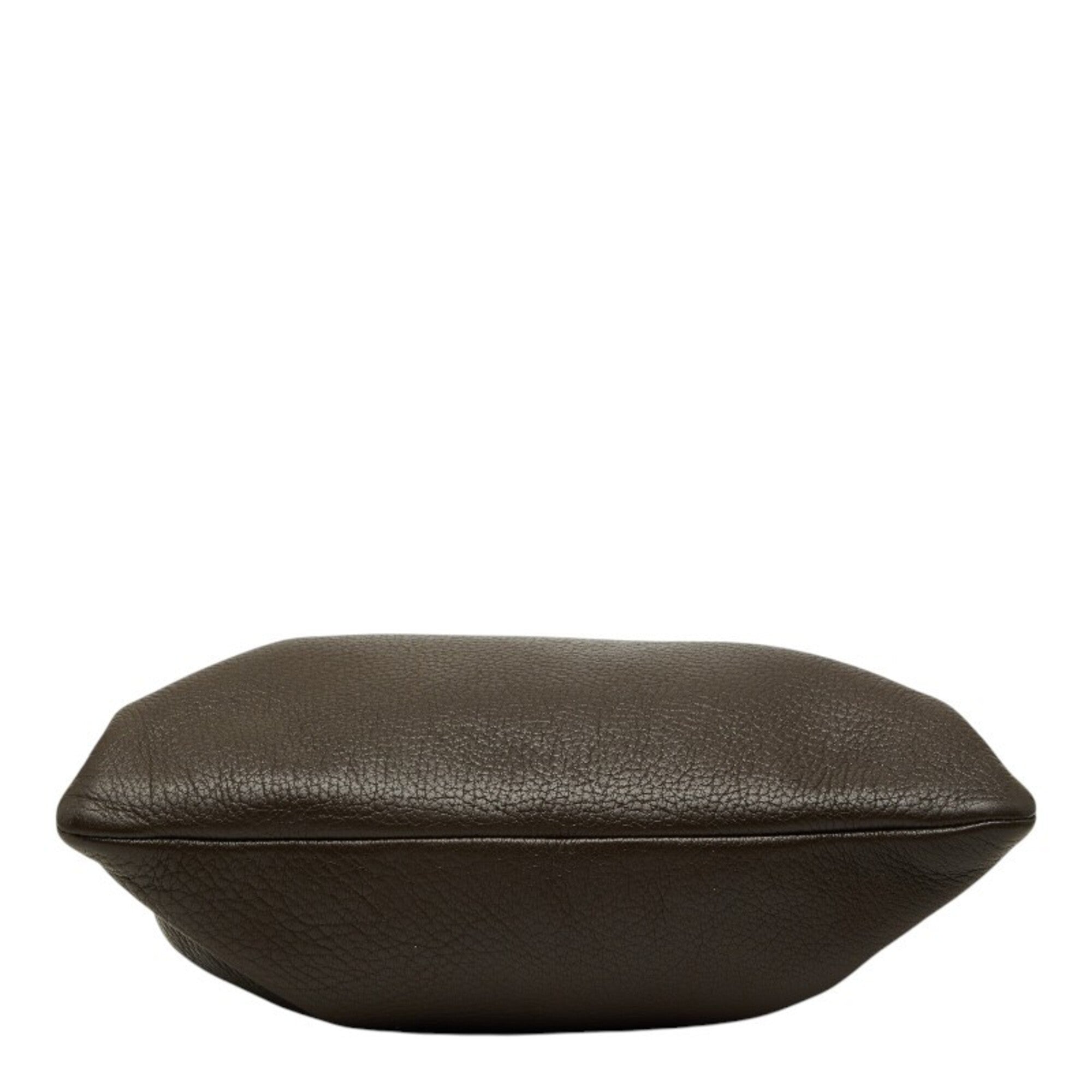 Prada Dark Brown Leather Shoulder Bag (Pre-Owned)