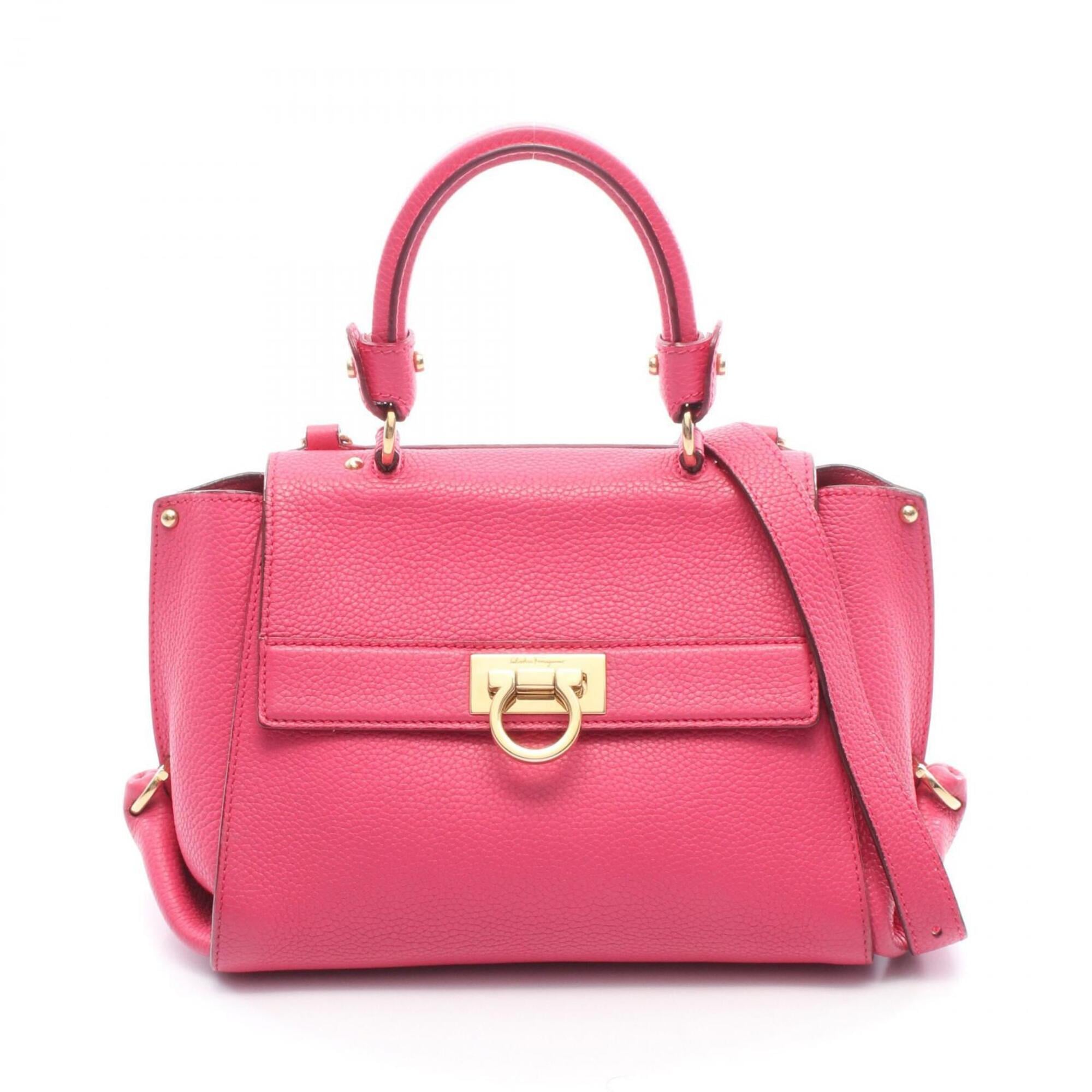Salvatore Ferragamo Pink Leather Handbag (Pre-Owned)