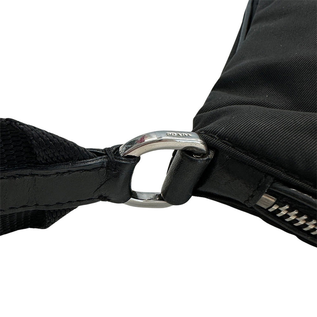 Prada Black Nylon Handbag Shoulder Bag (Pre-Owned)