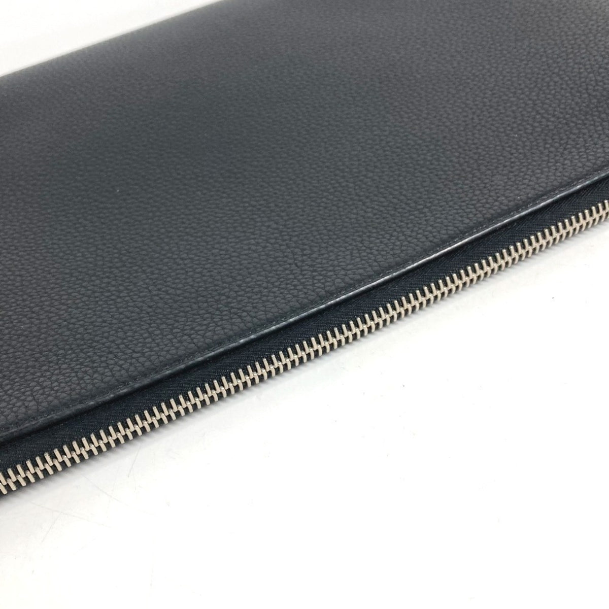 Christian Dior Black Leather Clutch Bag Handbag Pouch (Pre-Owned)