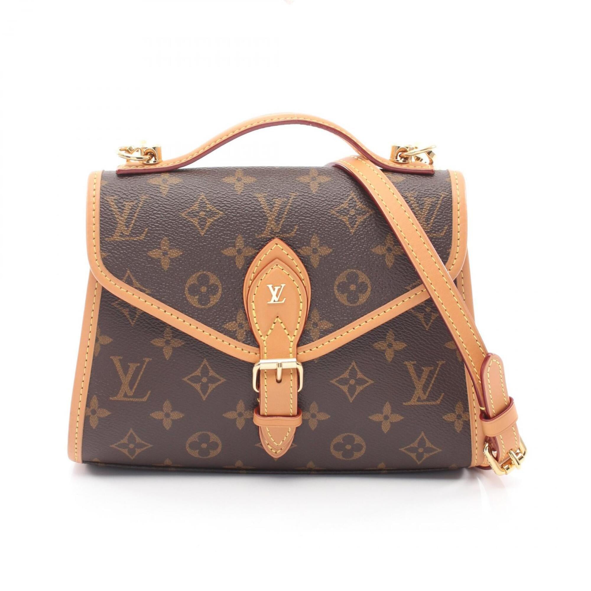 Louis Vuitton Brown Monogram Leather Handbag (Pre-Owned)
