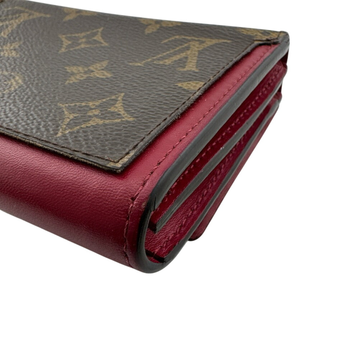 Louis Vuitton Brown Pink Monogram Leather Wallet (Bi-Fold) (Pre-Owned)