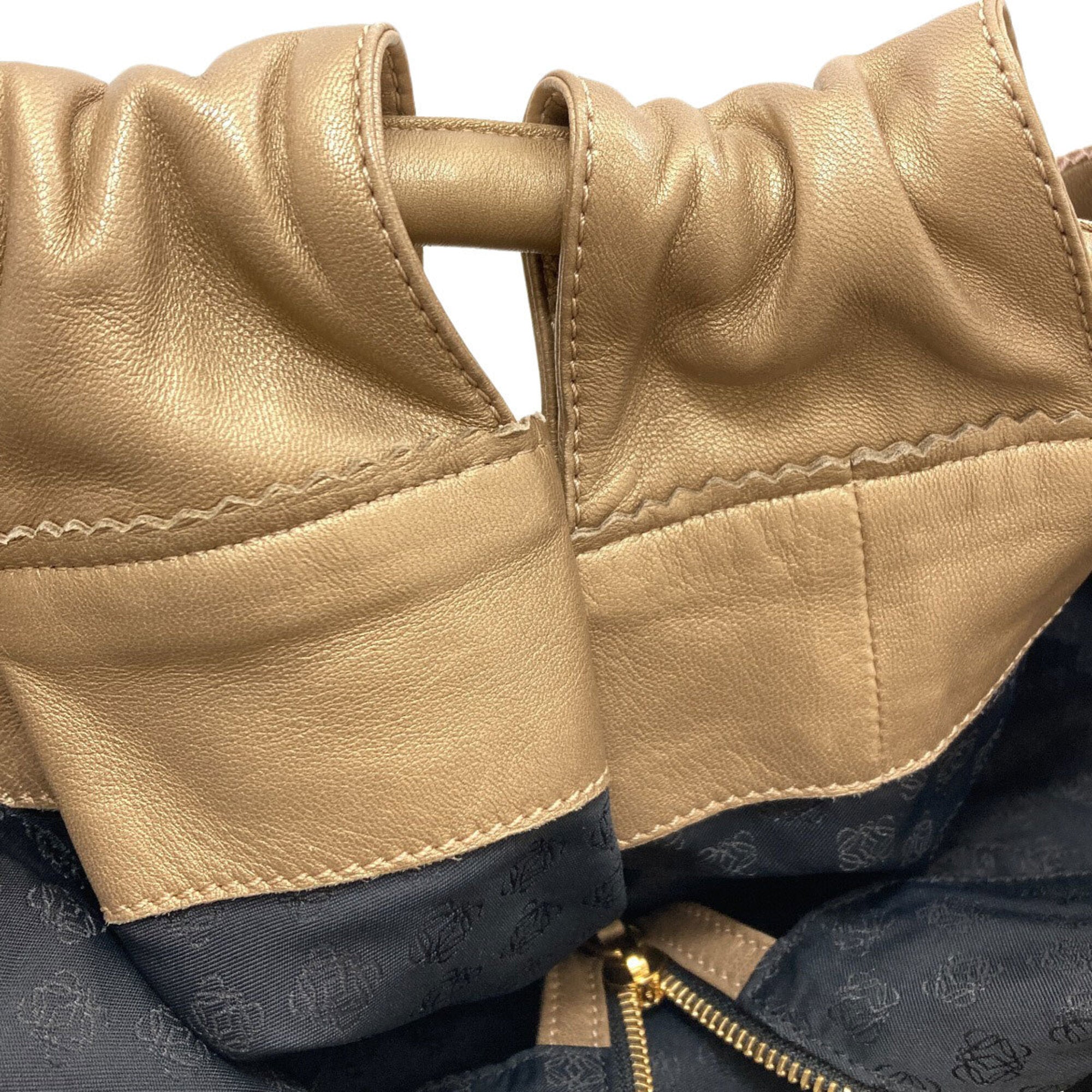 Loewe Gold Leather Handbag (Pre-Owned)