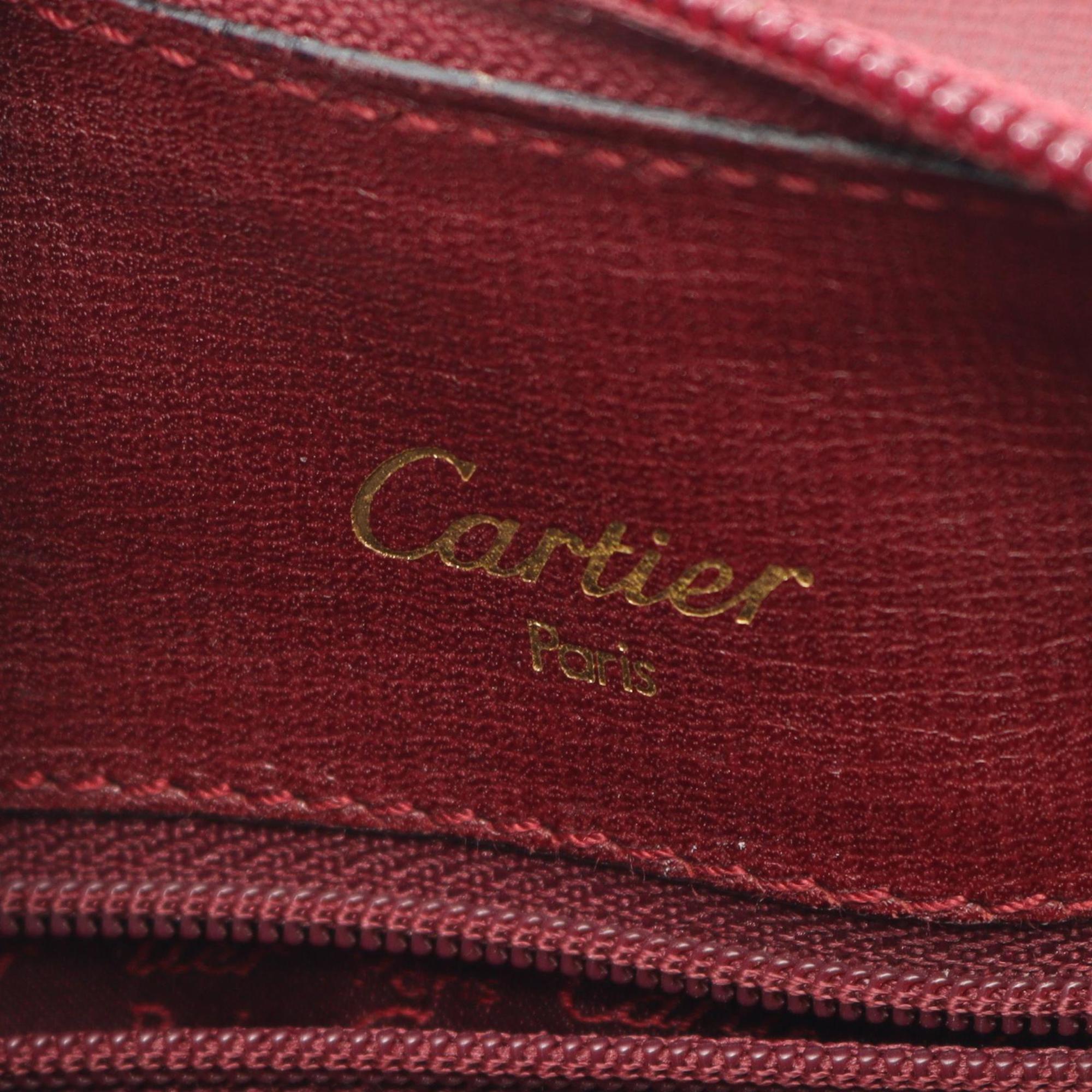 Cartier Bordeaux Leather Backpack (Pre-Owned)