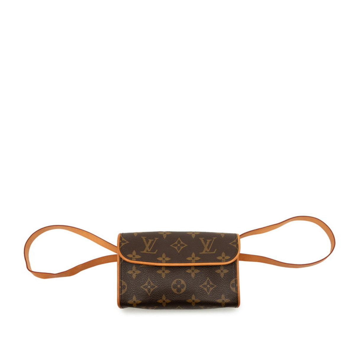 Louis Vuitton Brown Pvc Leather Pochette Sling Bag (Pre-Owned)