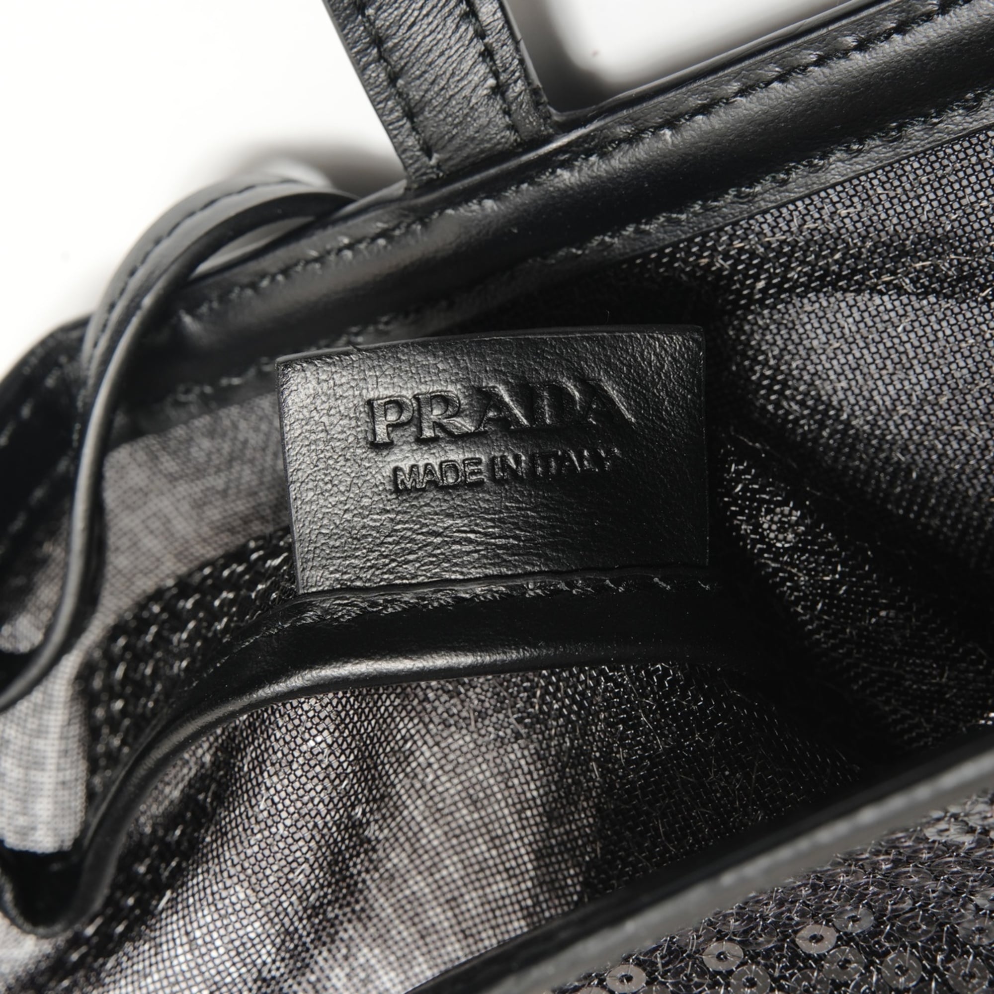 Prada Black Spangles Handbag Pouch (Pre-Owned)