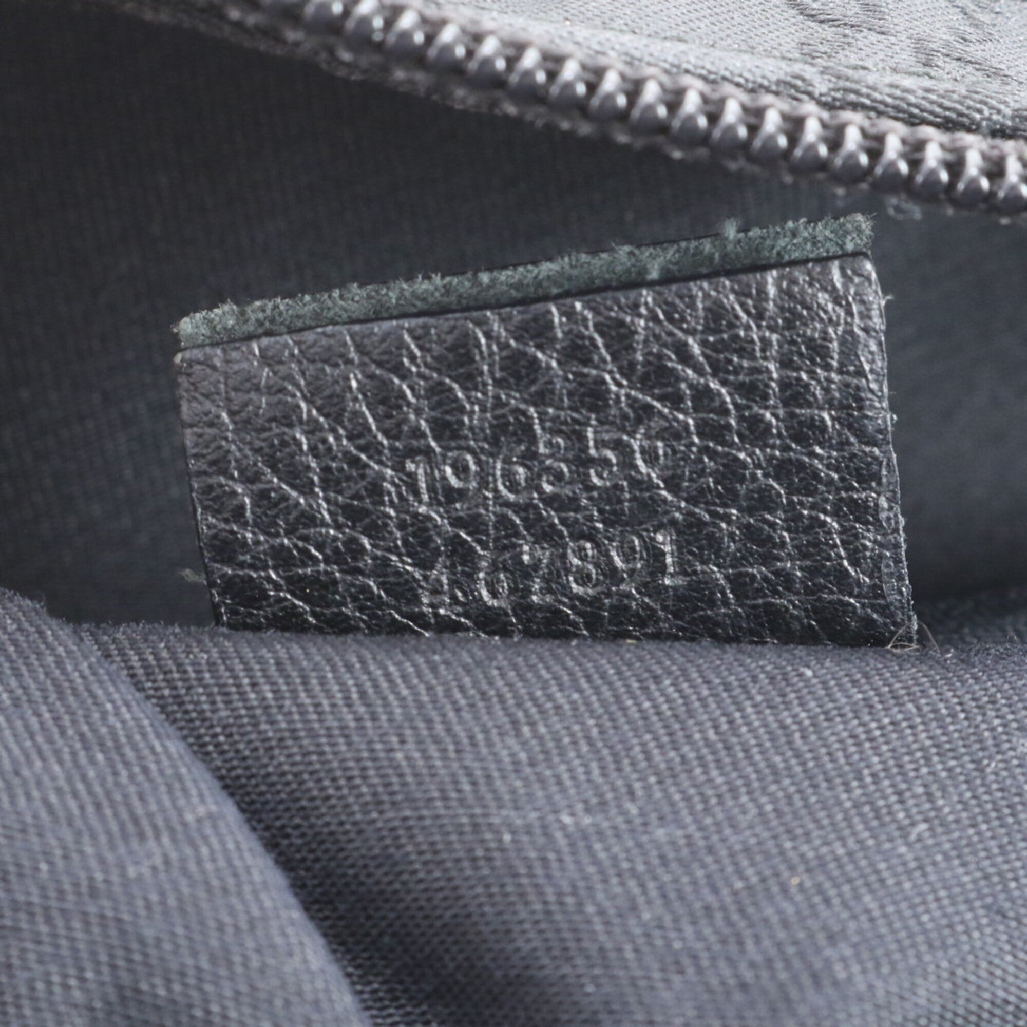 Gucci Black Nylon Leather Handbag Tote Bag (Pre-Owned)
