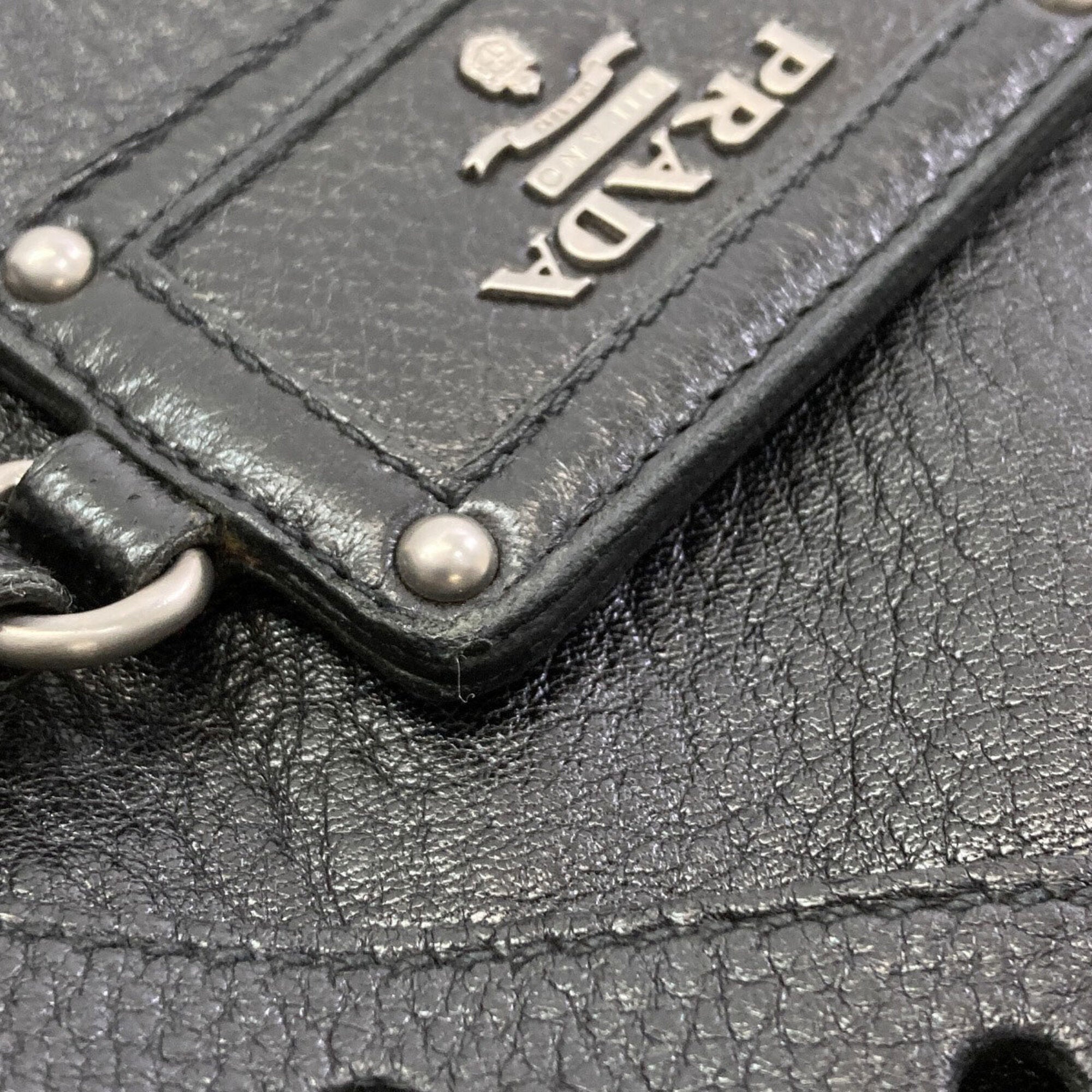 Prada Black Leather Tote Bag (Pre-Owned)
