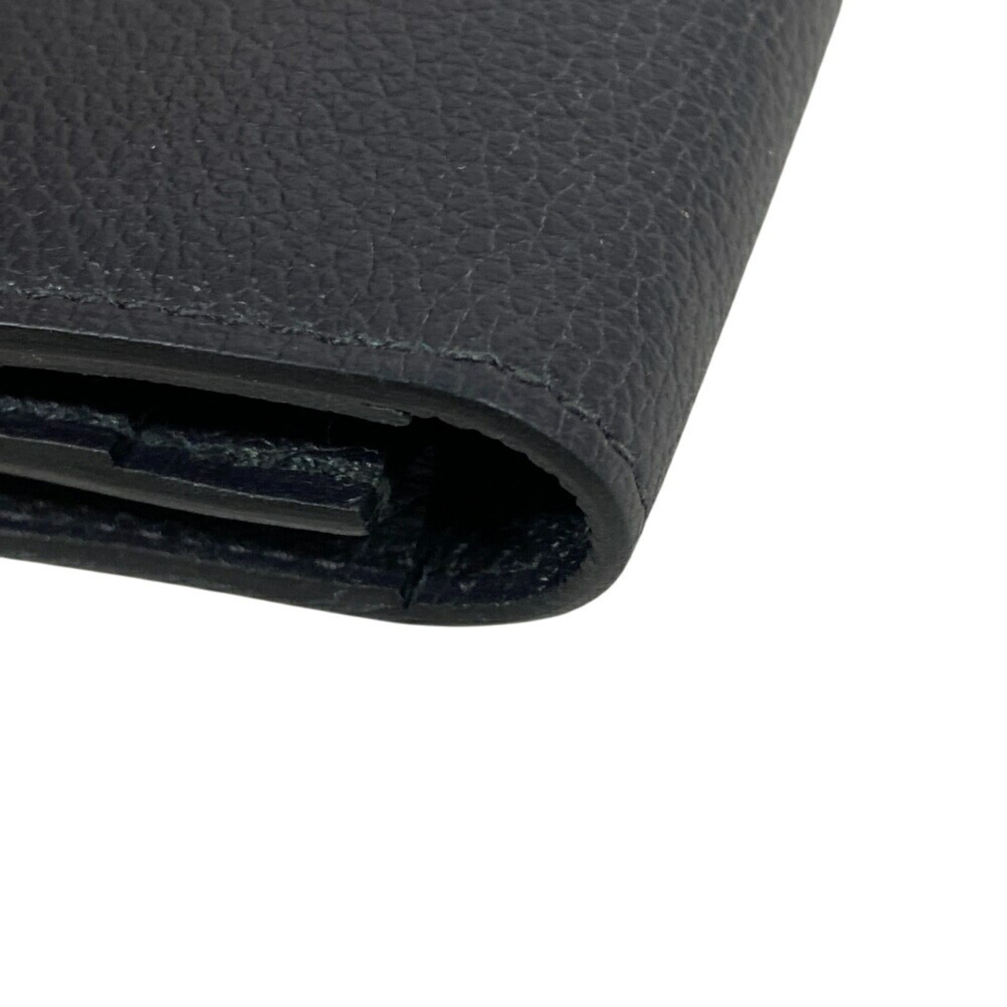 Hermes Black Leather Long Wallet (Bi-Fold) (Pre-Owned)