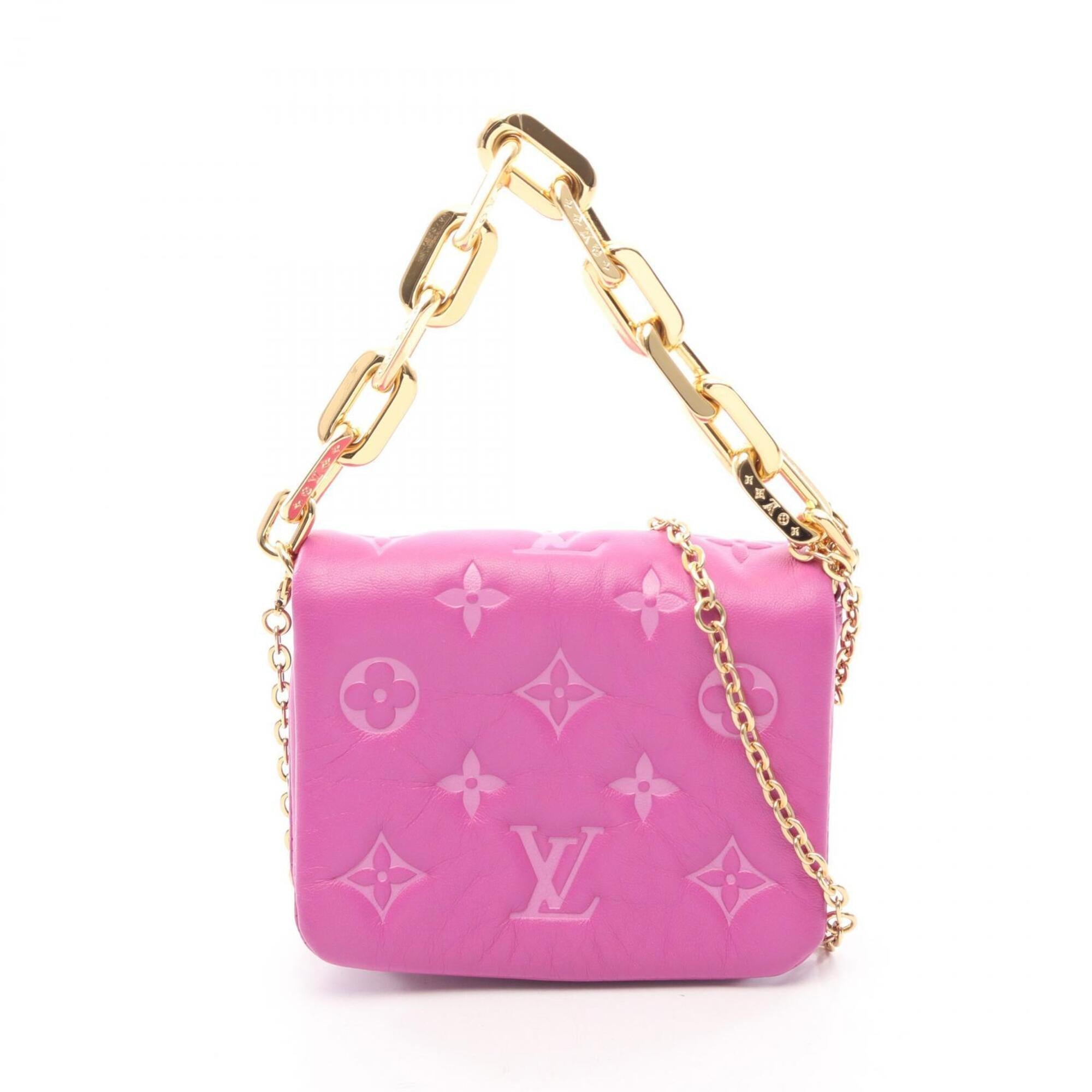Louis Vuitton Purple Leather Handbag (Pre-Owned)