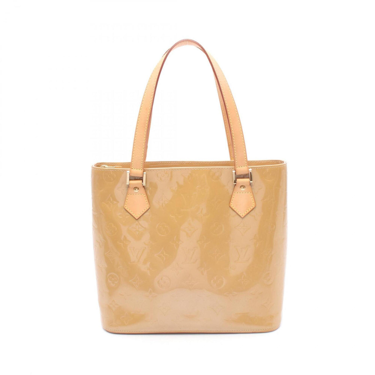 Louis Vuitton Monogram Vernis Beige Leather Handbag (Pre-Owned)