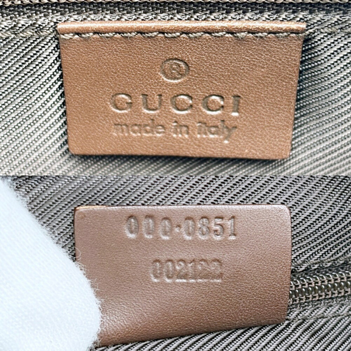 Gucci Beige Brown Gg Canvas Leather Handbag (Pre-Owned)