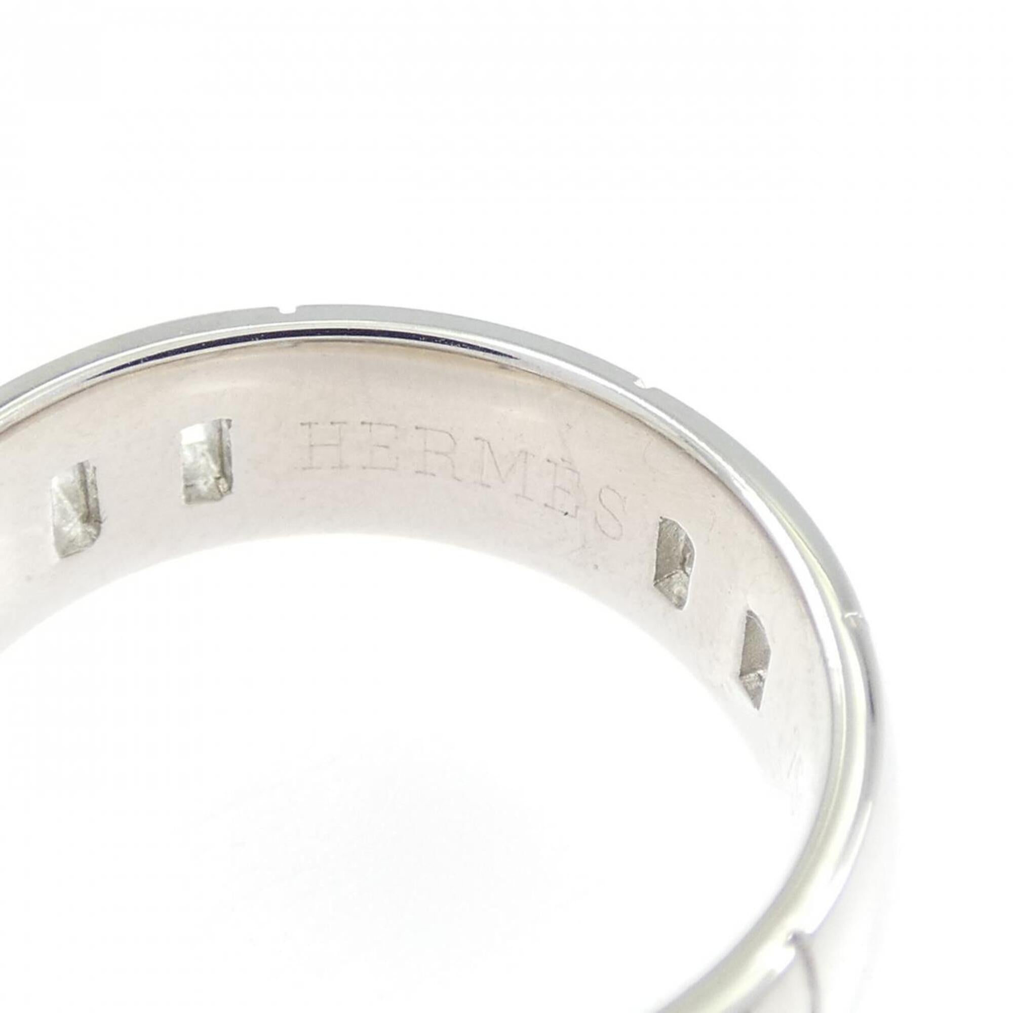 Hermes White Gold White Gold (18K) Band Ring (Pre-Owned)