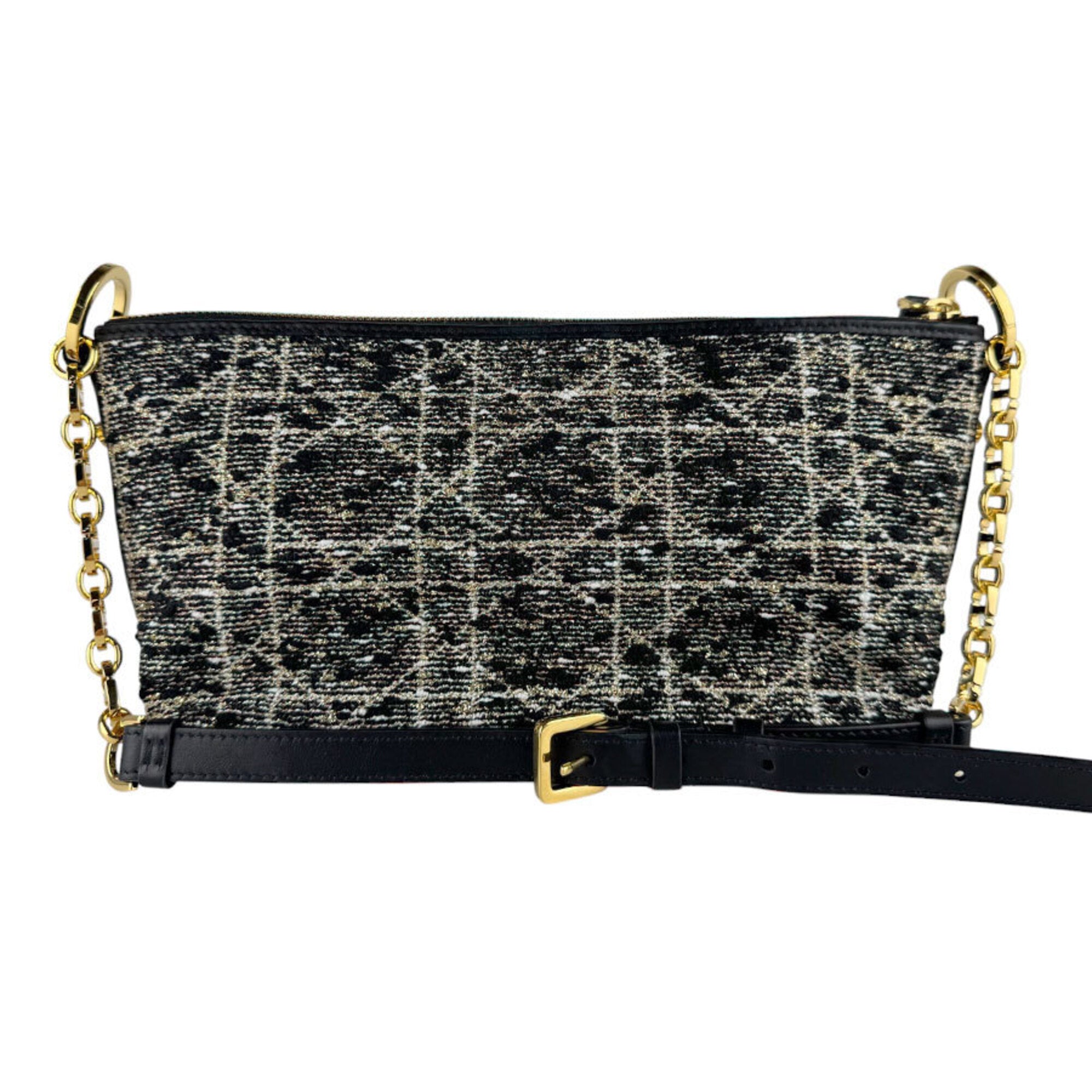 Christian Dior Black Tweed Shoulder Bag (Pre-Owned)