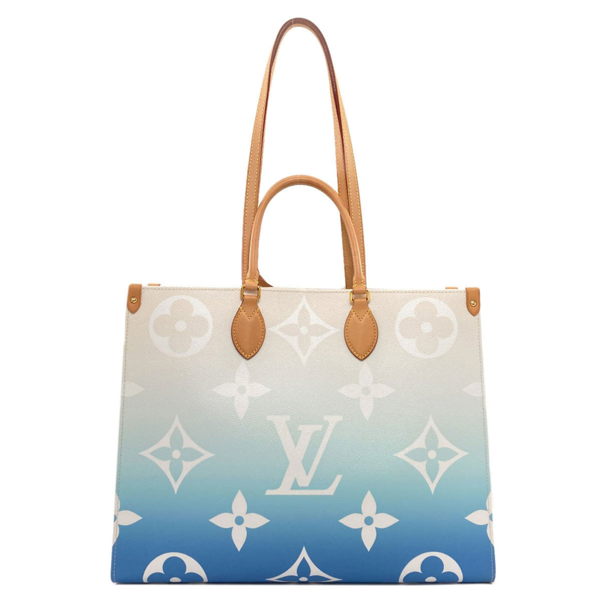 Louis Vuitton Light Blue White Monogram Tote Bag (Pre-Owned)