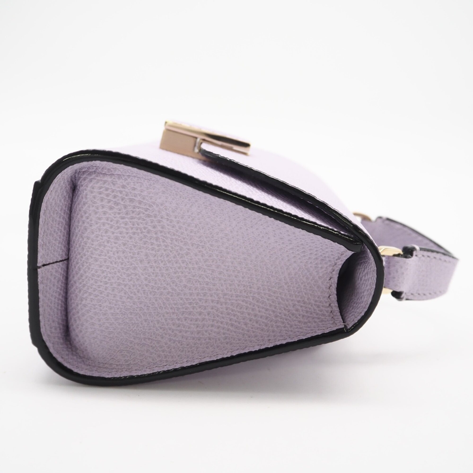 Valextra Purple Leather Shoulder Bag (Pre-Owned)