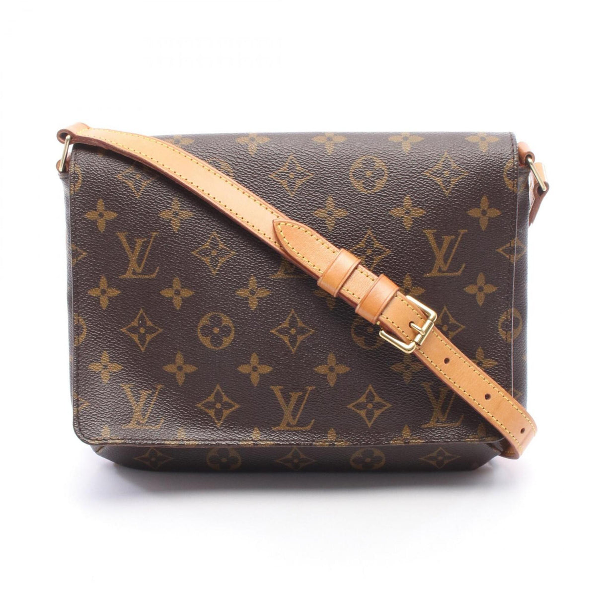 Louis Vuitton Monogram Brown Coated Canvas Leather Shoulder Bag (Pre-Owned)