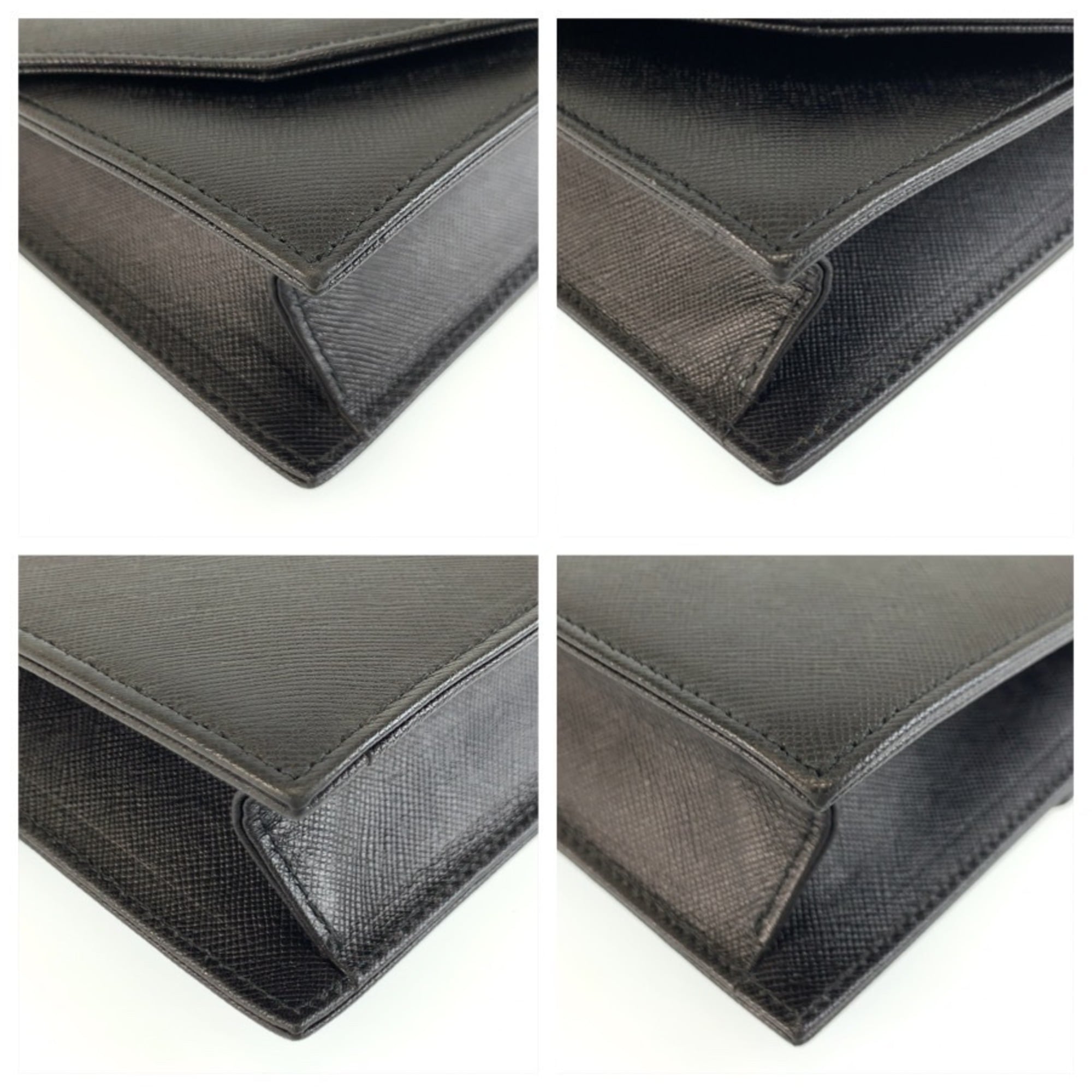 Yves Saint Laurent Black Leather Clutch Bag (Pre-Owned)