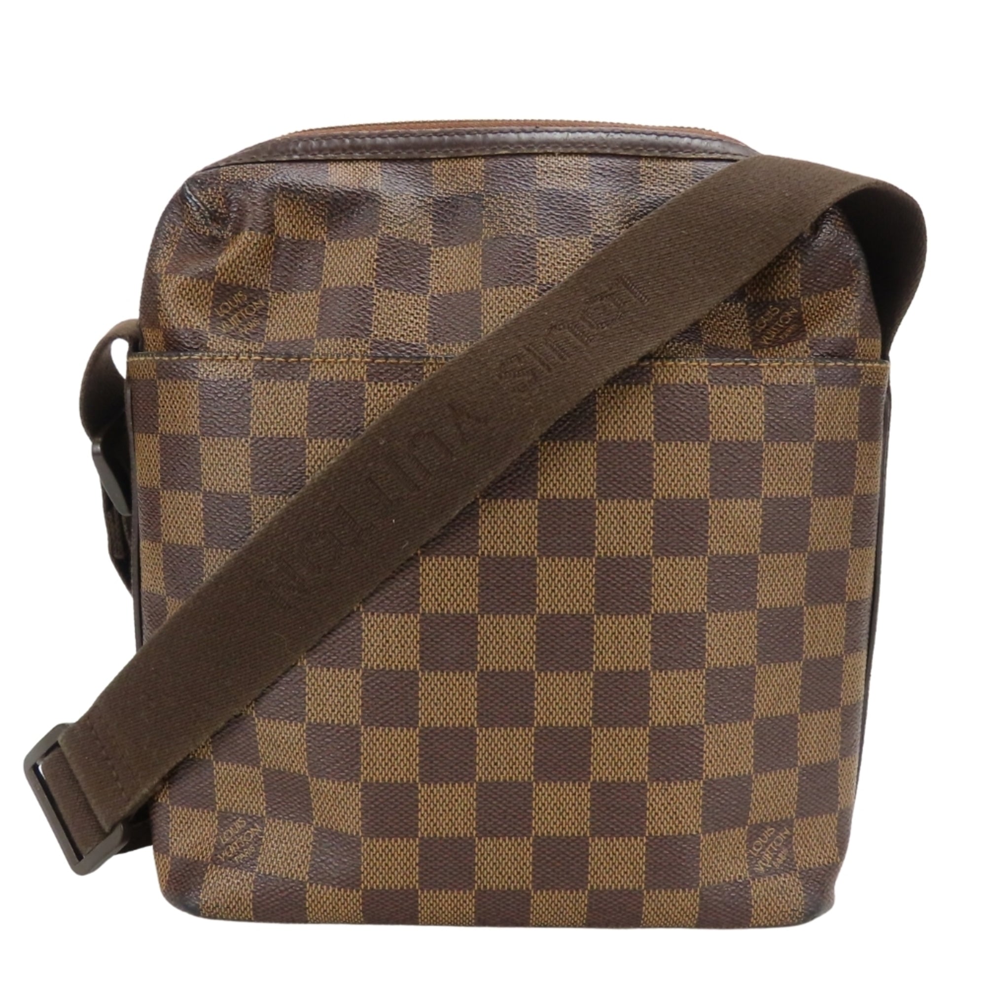 Louis Vuitton Damier Brown Damier Canvas Ebene Damier Canvas Leather Shoulder Bag (Pre-Owned)