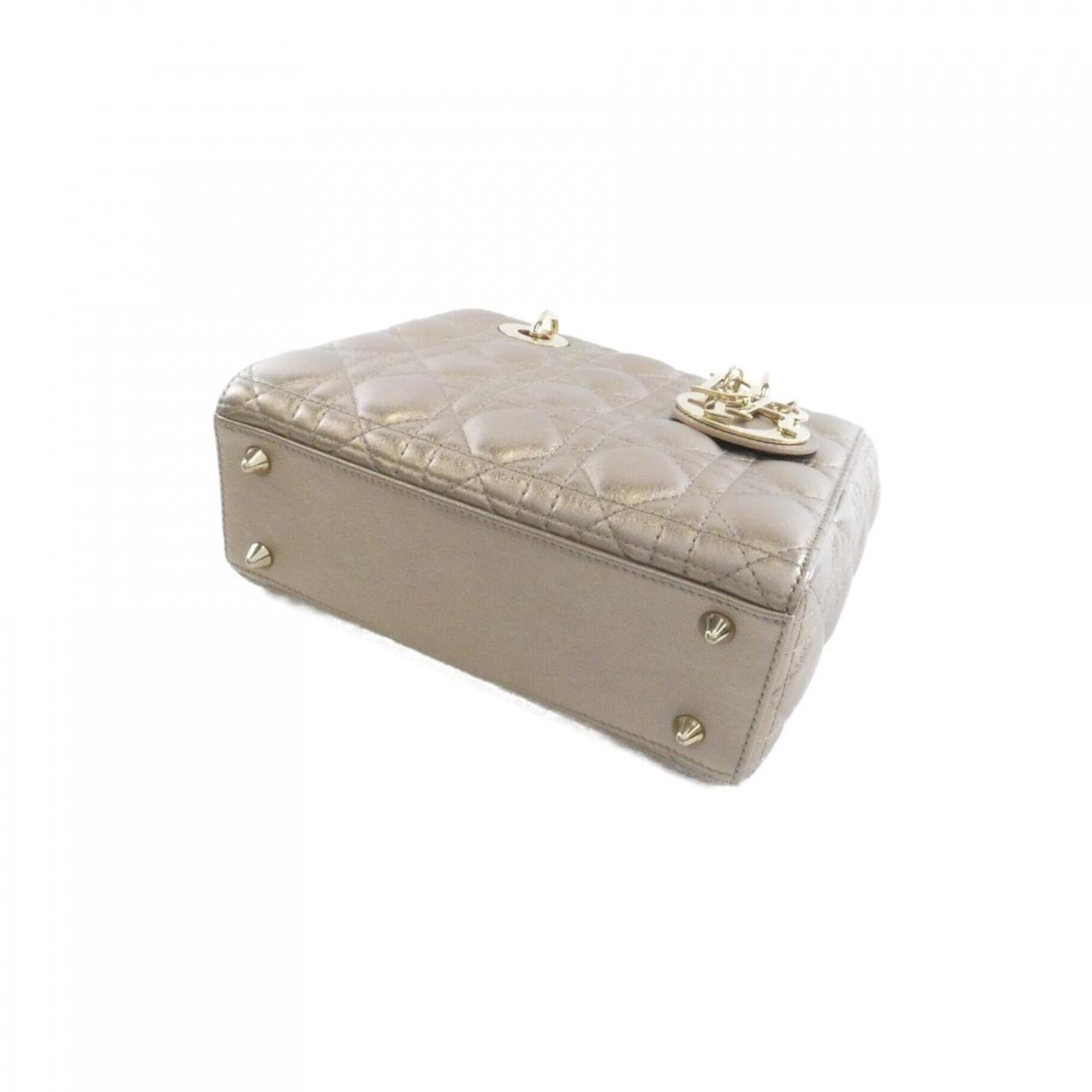 Christian Dior Gold Leather Handbag (Pre-Owned)