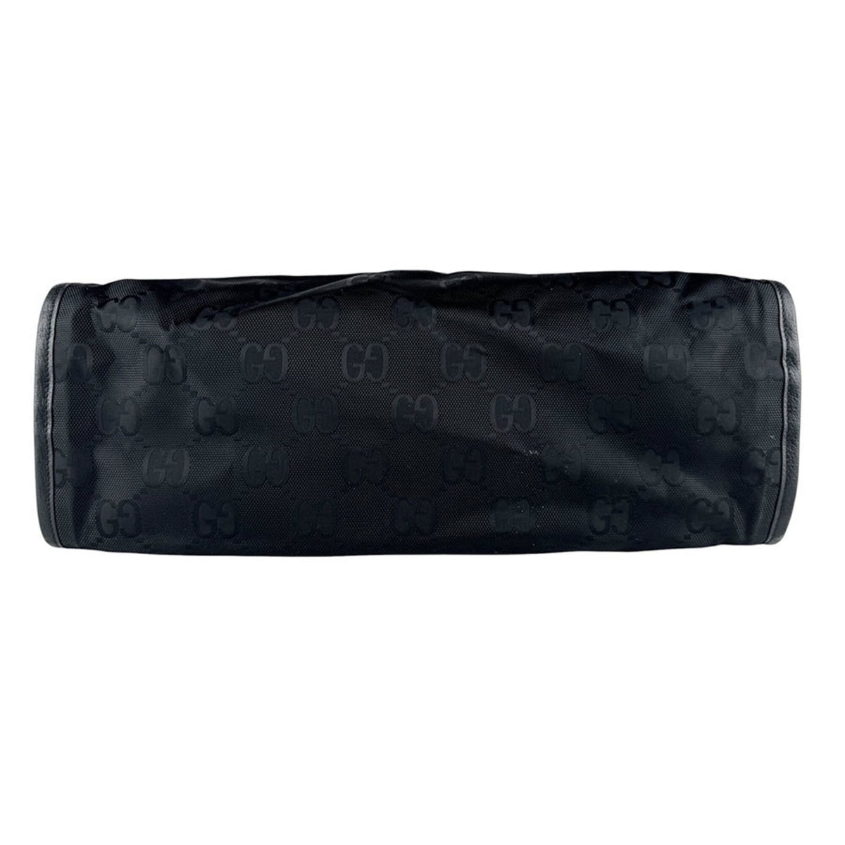 Gucci Black Nylon Leather Handbag Shoulder Bag (Pre-Owned)