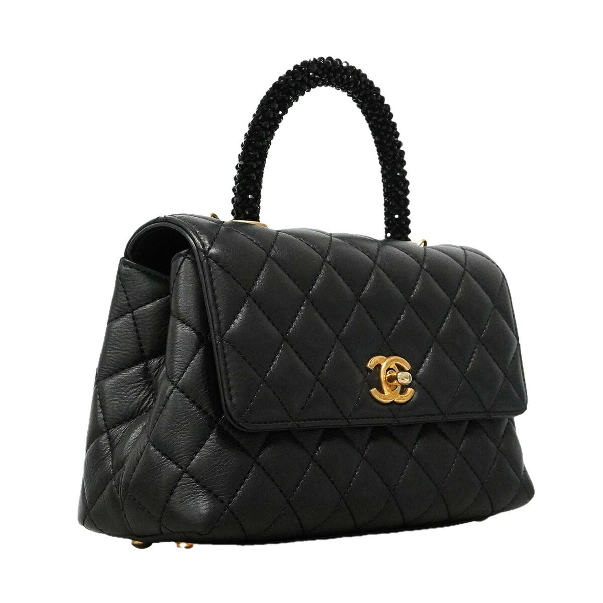 Chanel Black Leather Handbag (Pre-Owned)