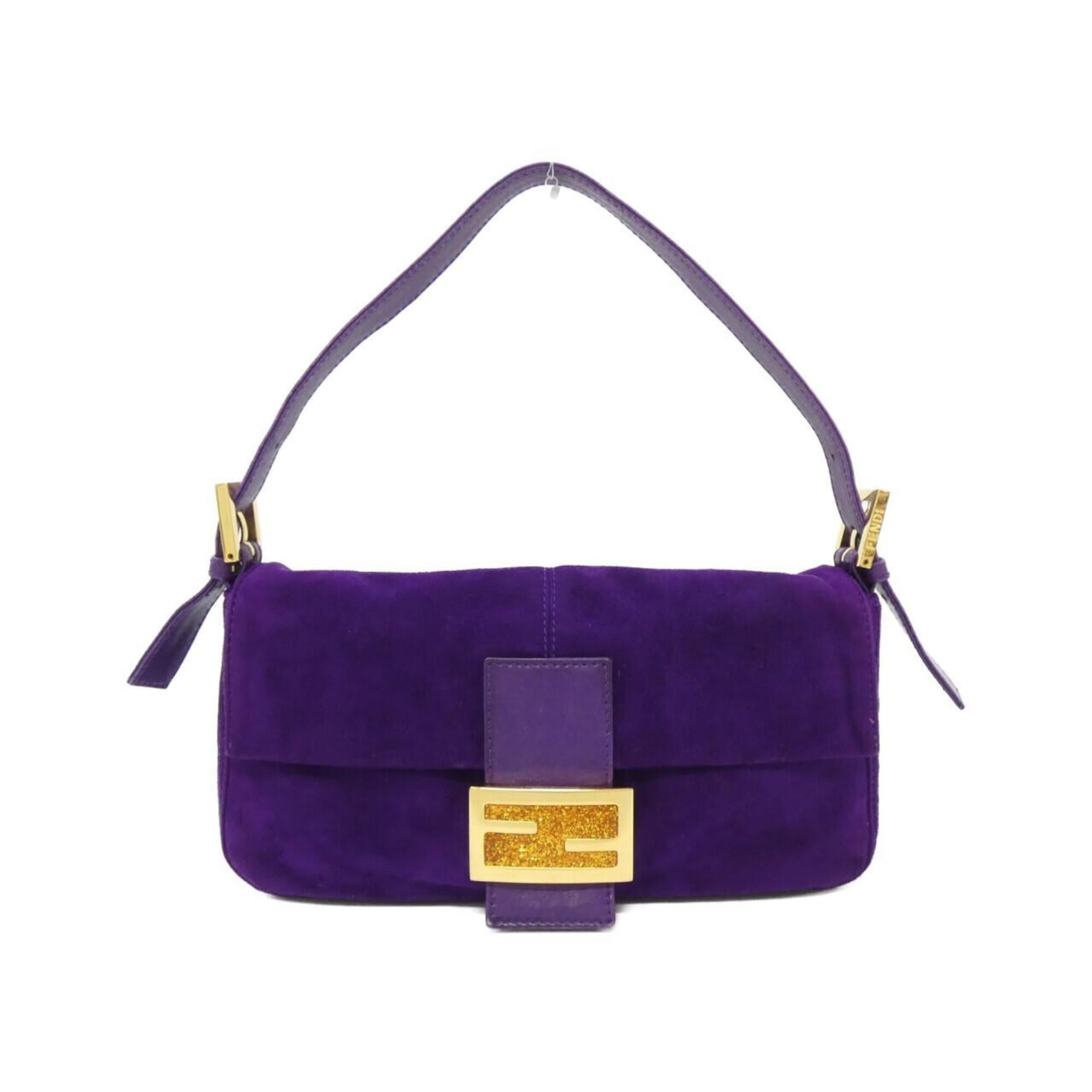 Fendi Purple Suede Handbag (Pre-Owned)