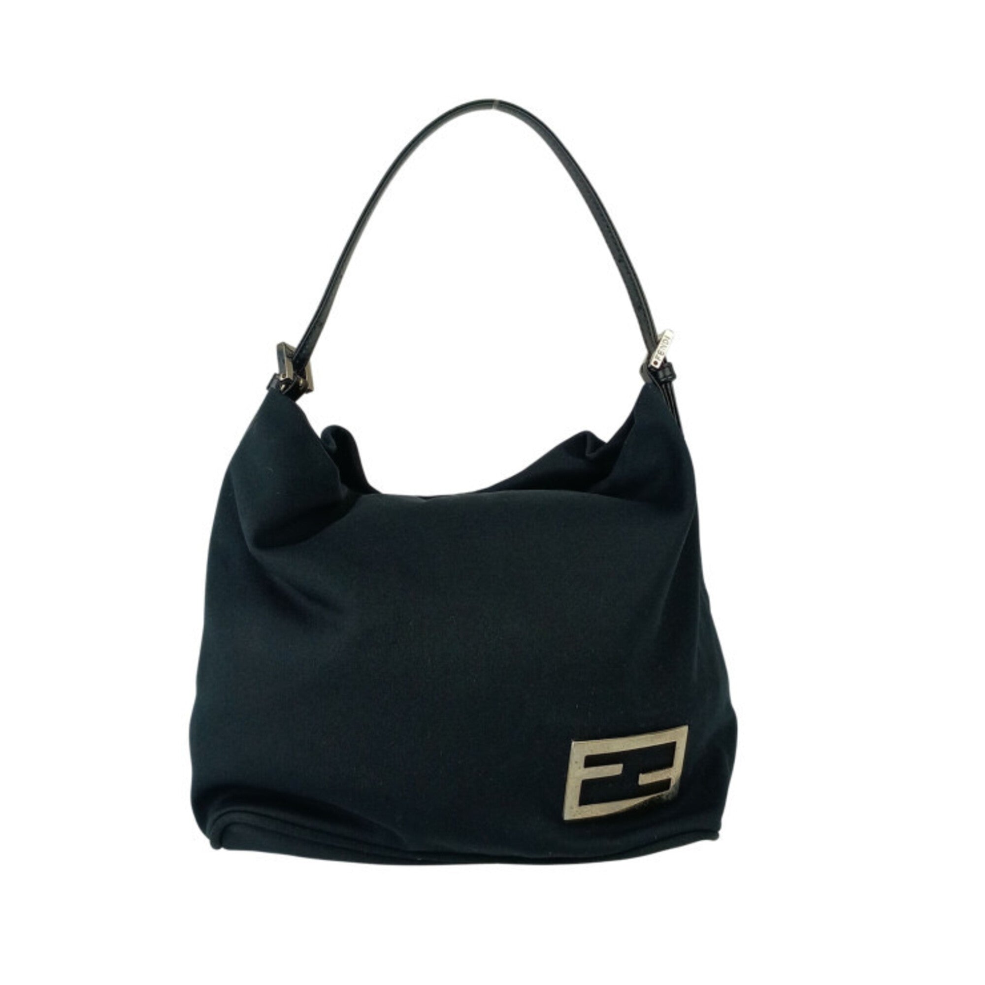 Fendi Black Canvas Handbag Shoulder Bag (Pre-Owned)