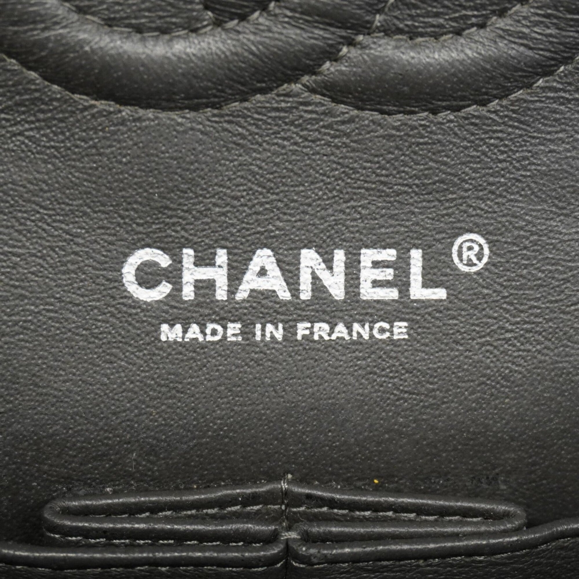 Chanel Gray Grained Calfskin Shoulder Bag (Pre-Owned)
