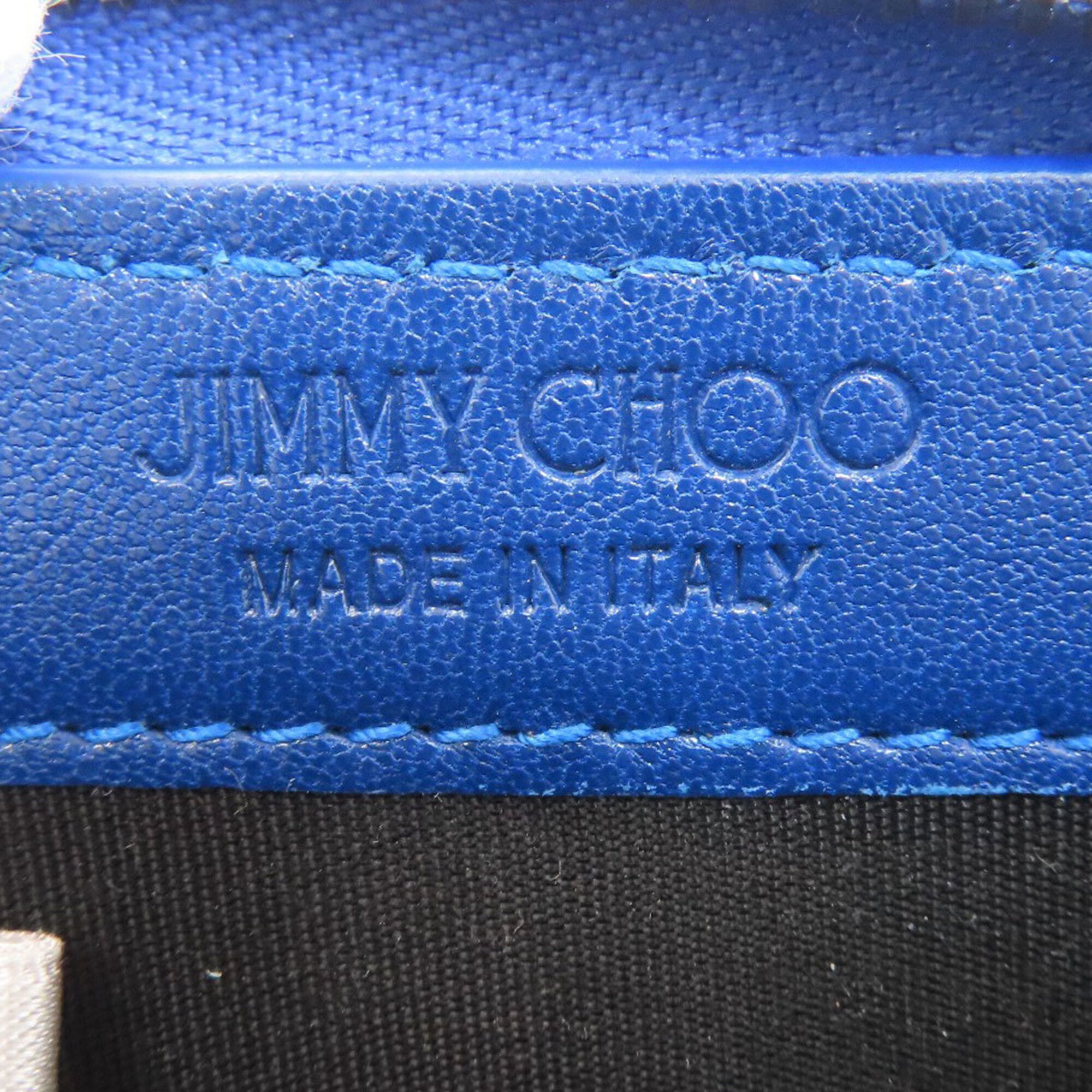 Jimmy Choo Blue Leather Coin Purse/Coin Case (Pre-Owned)