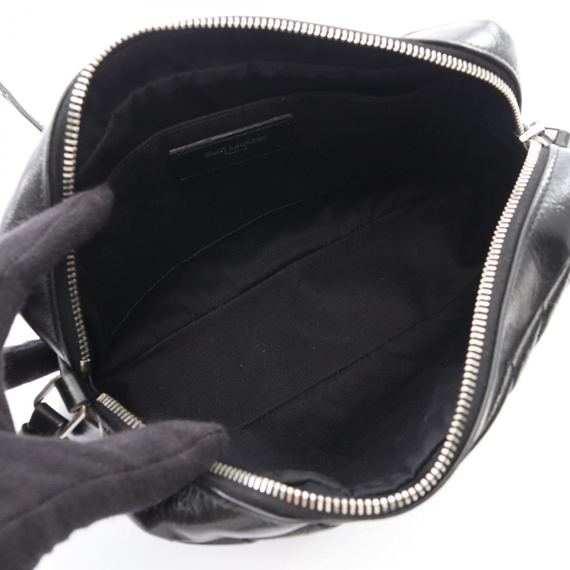 Yves Saint Laurent Black Leather Shoulder Bag (Pre-Owned)