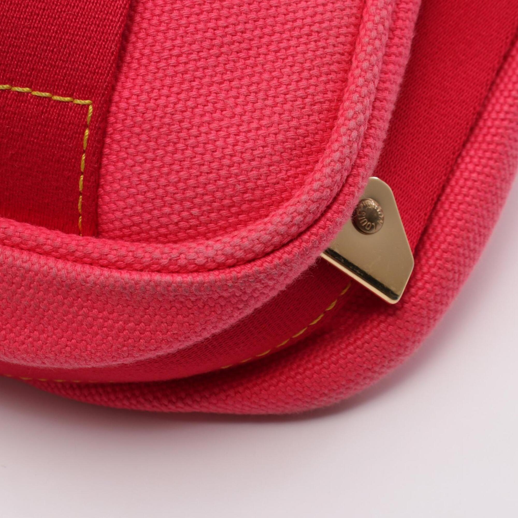 Louis Vuitton Pink Red Color Rose Canvas Handbag Shoulder Bag (Pre-Owned)