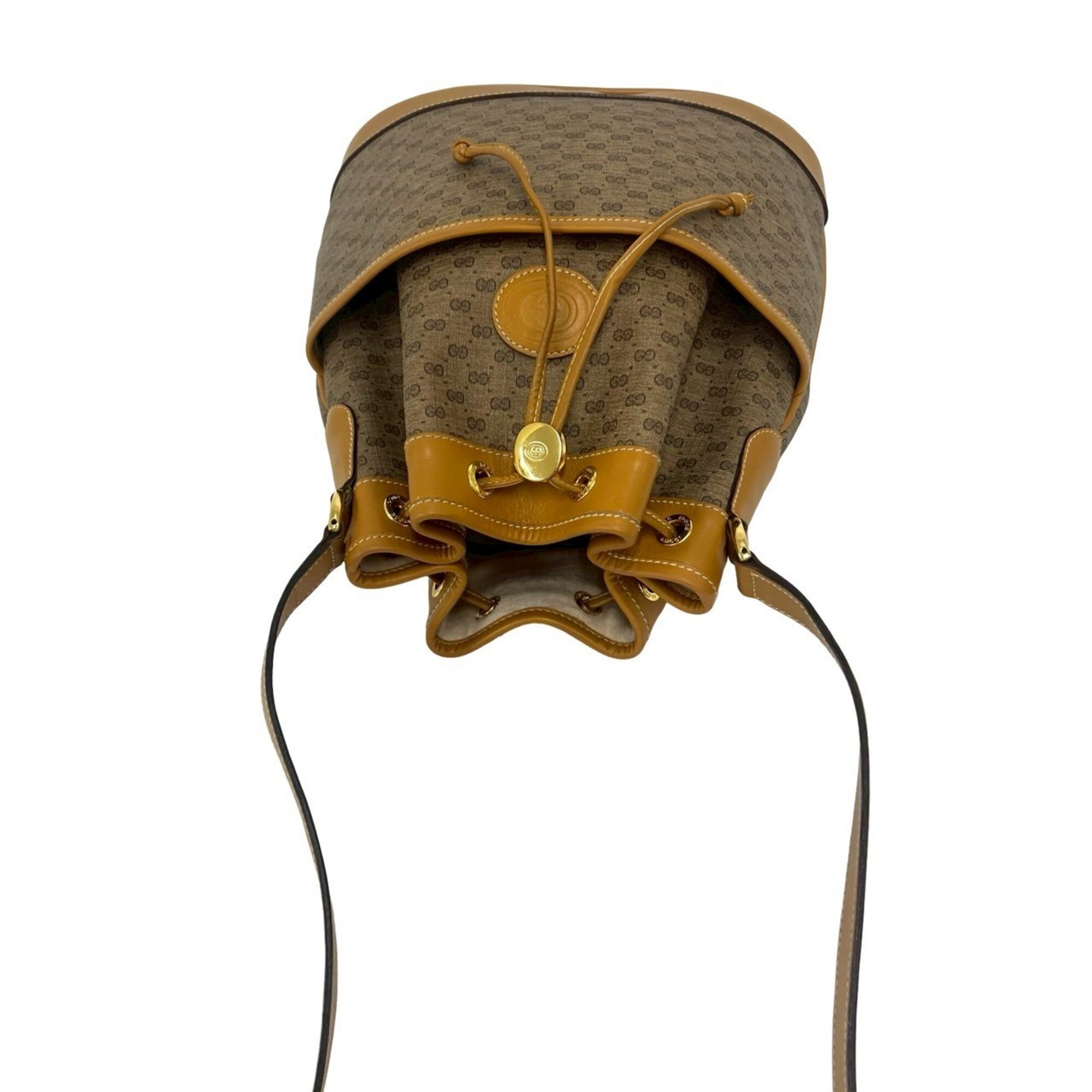 Gucci Brown Leather Pvc Shoulder Bag (Pre-Owned)
