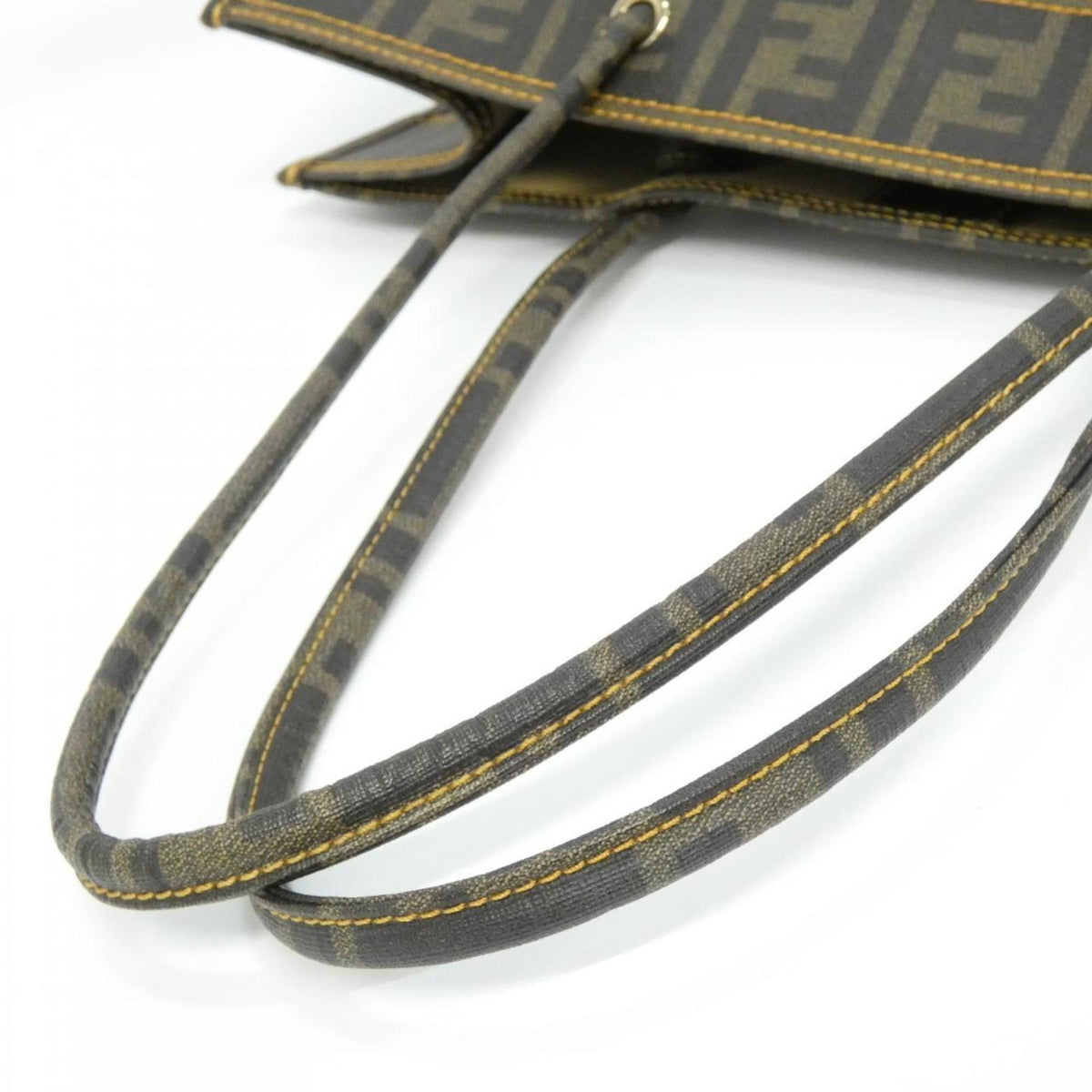 Fendi Beige Coated Canvas Leather Handbag (Pre-Owned)