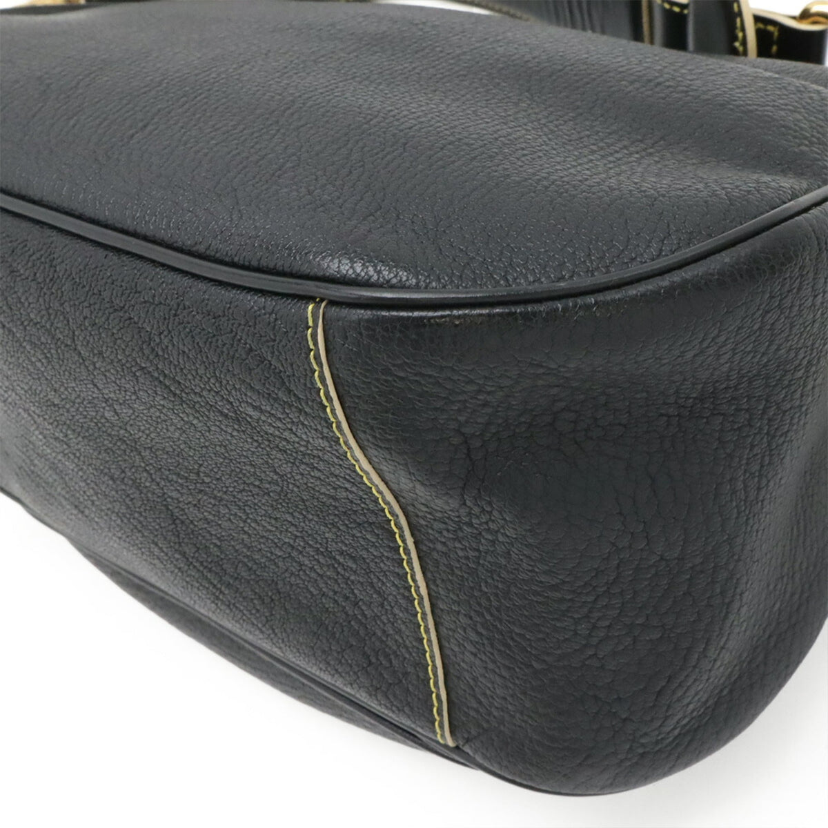 Louis Vuitton Suhali Black Noir Suhali Leather Shoulder Bag (Pre-Owned)