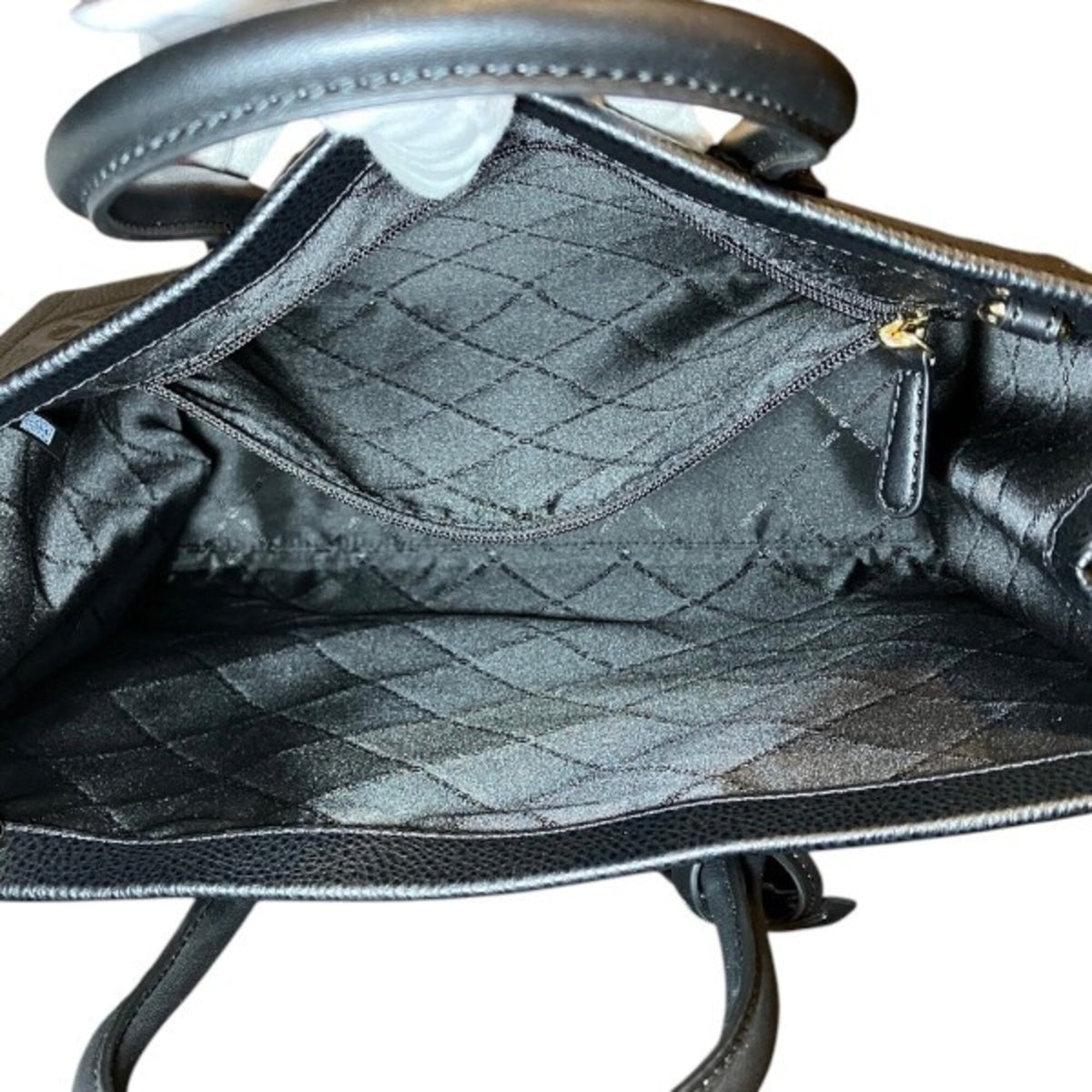 Michael Kors Black Leather Shoulder Bag Tote Bag (Pre-Owned)