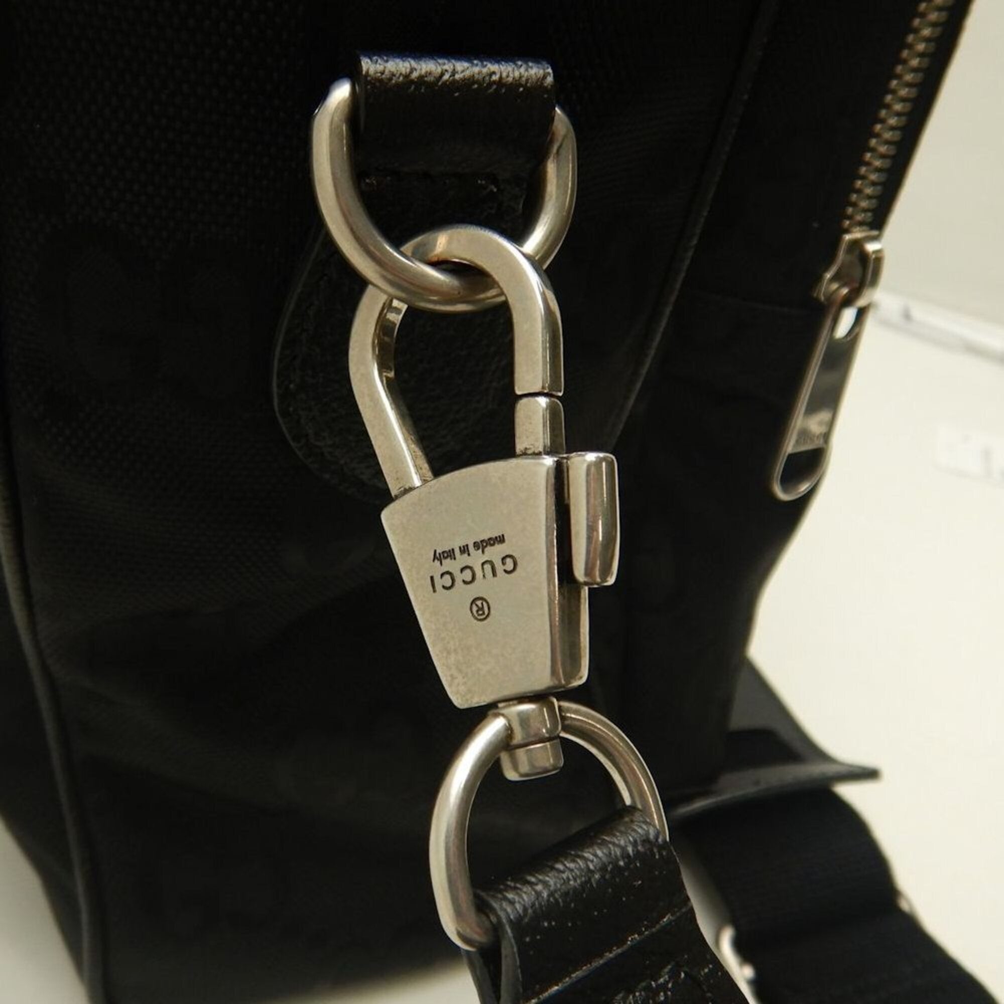 Gucci Black Nylon Canvas Briefcase (Pre-Owned)