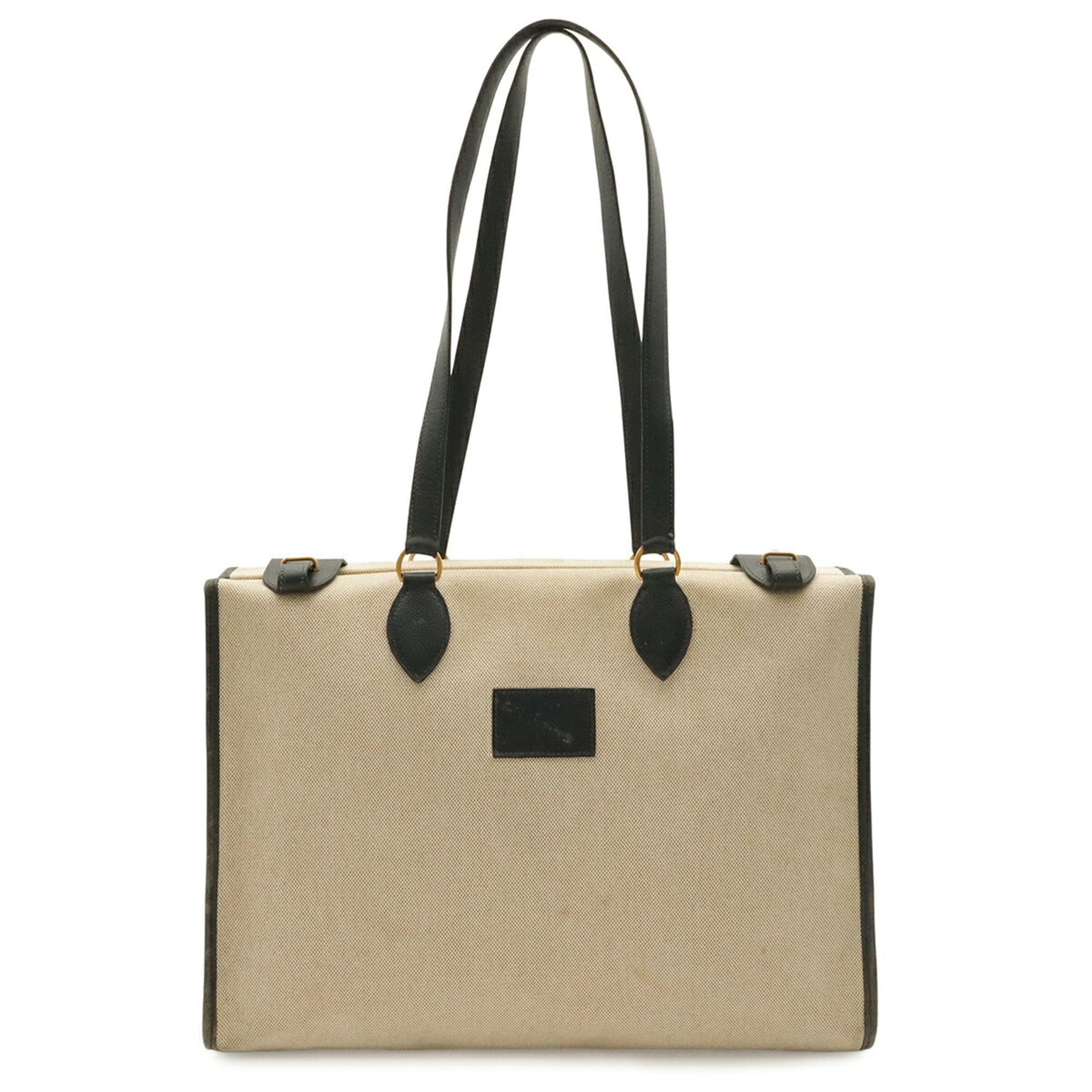 Hermes Natural Navy Courchevel Leather Toile H Tote Bag (Pre-Owned)
